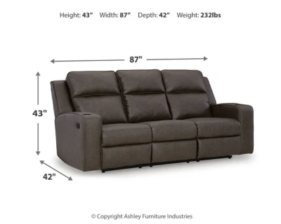 Lavenhorne Reclining Sofa with Drop Down Table - Image 4