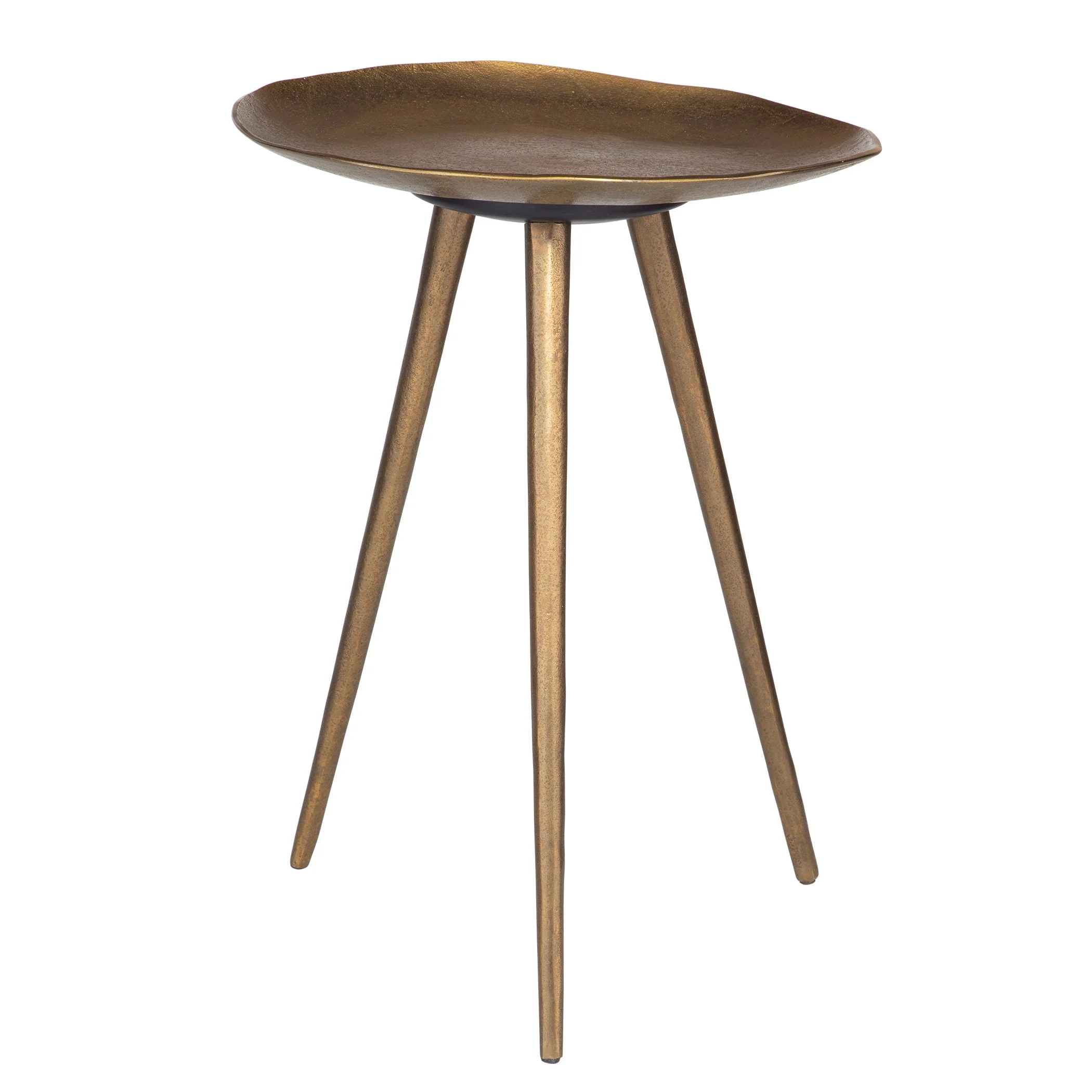 Lily Pad Antique Brass Accent Table - Image 4