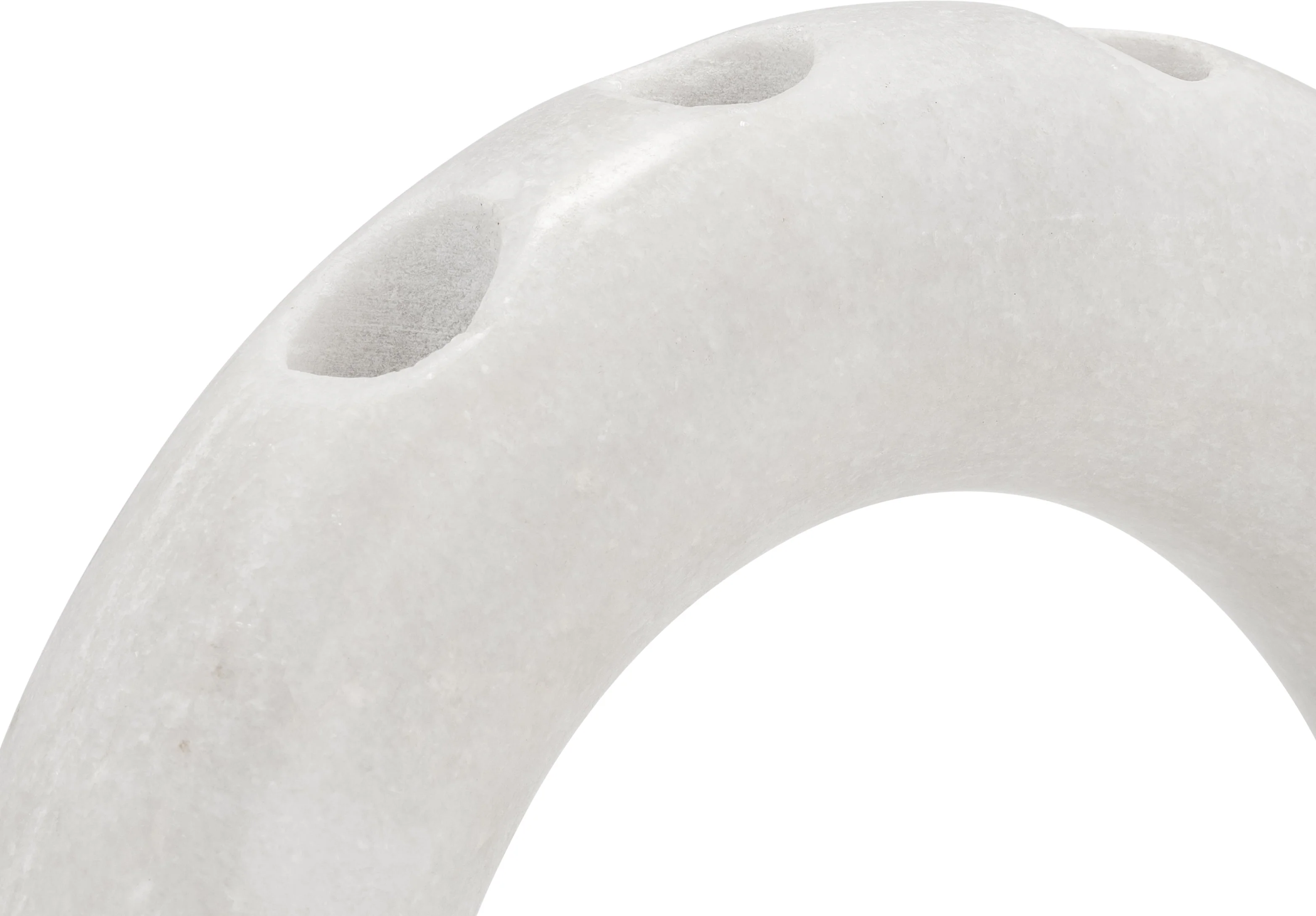 MARBLE, 10" 4-TAPER CANDLE HOLDER, WHITE - Image 2