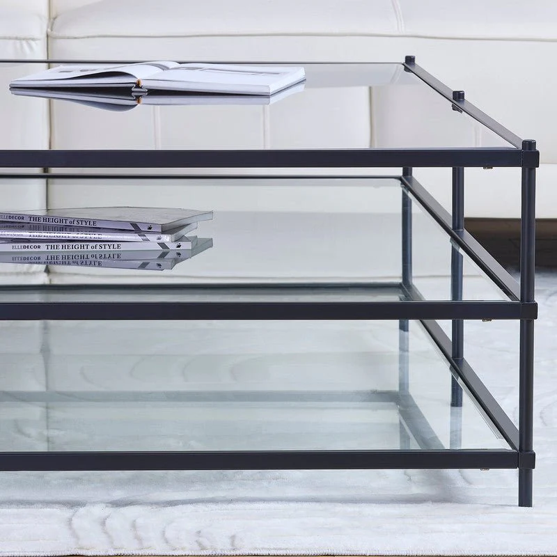 Matt Black Squared Coffee Table - Image 11