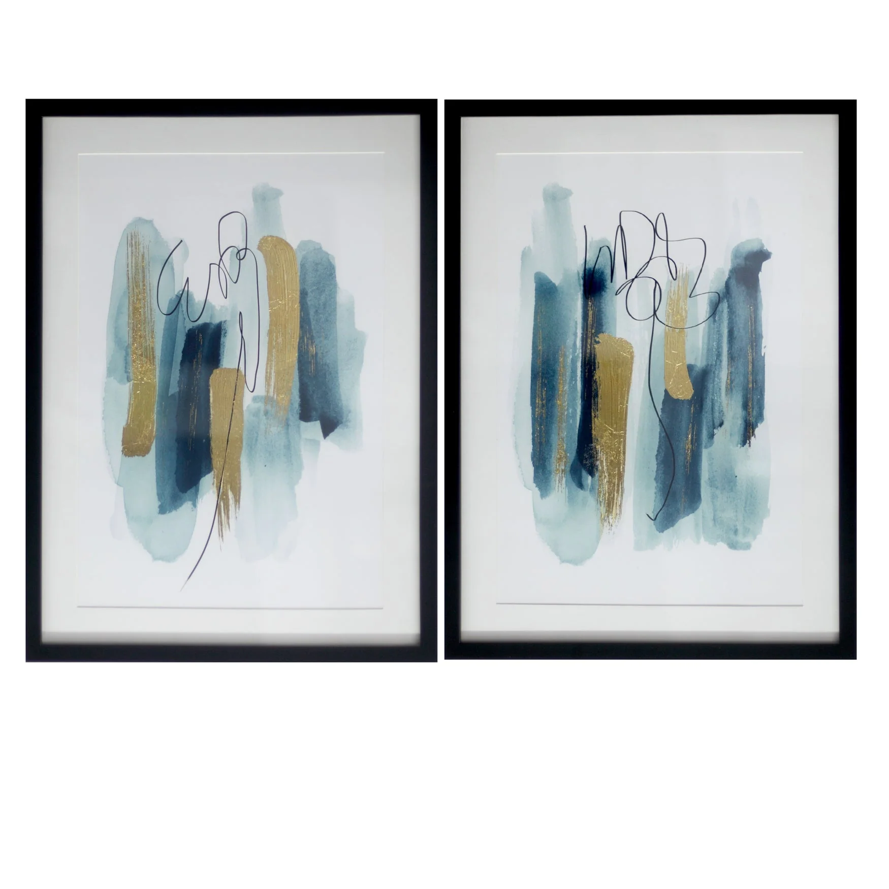 Maya Abstract Framed Wall Art Set of 2