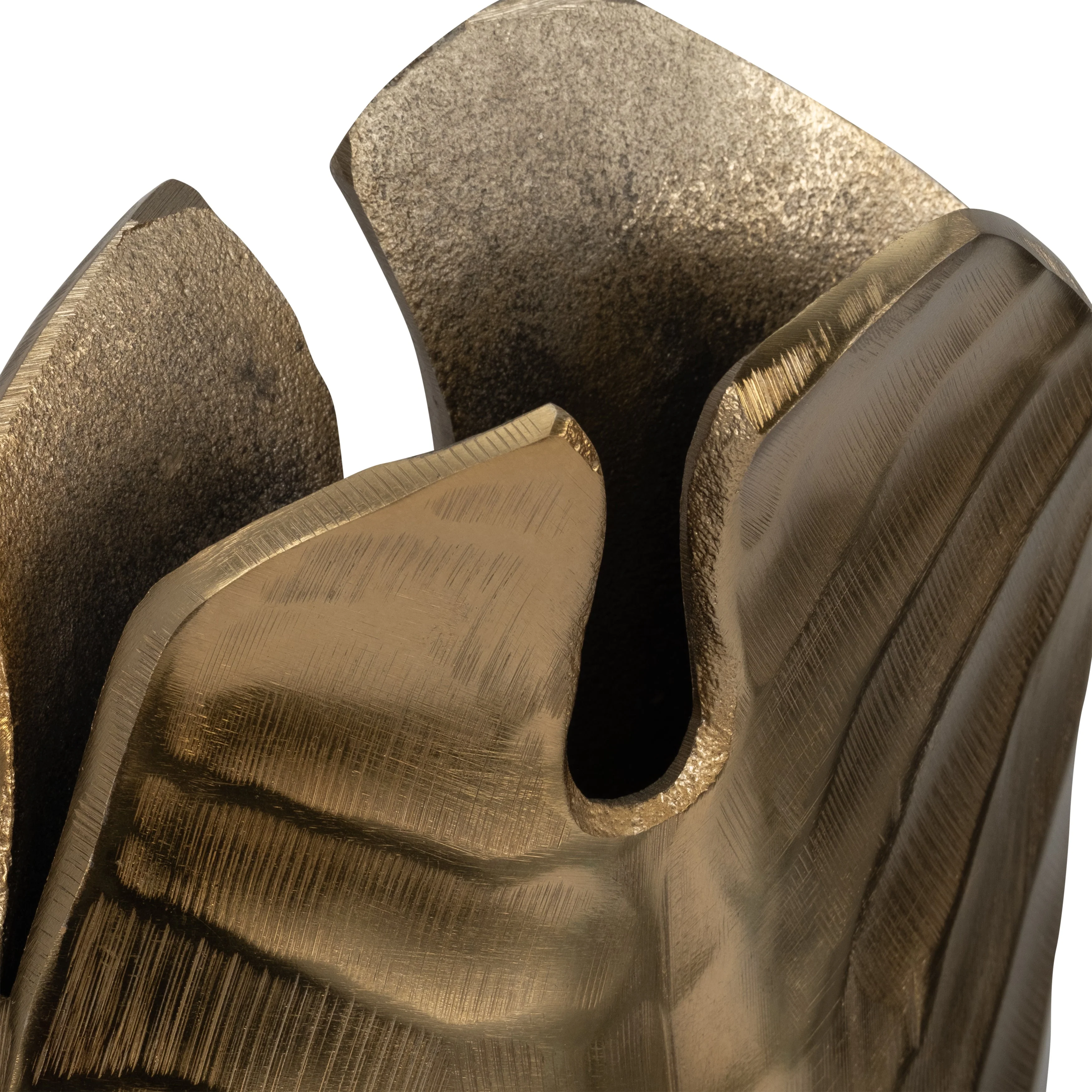 Metal, 16" Botanic Tall Leaf Vase, Gold - Image 6