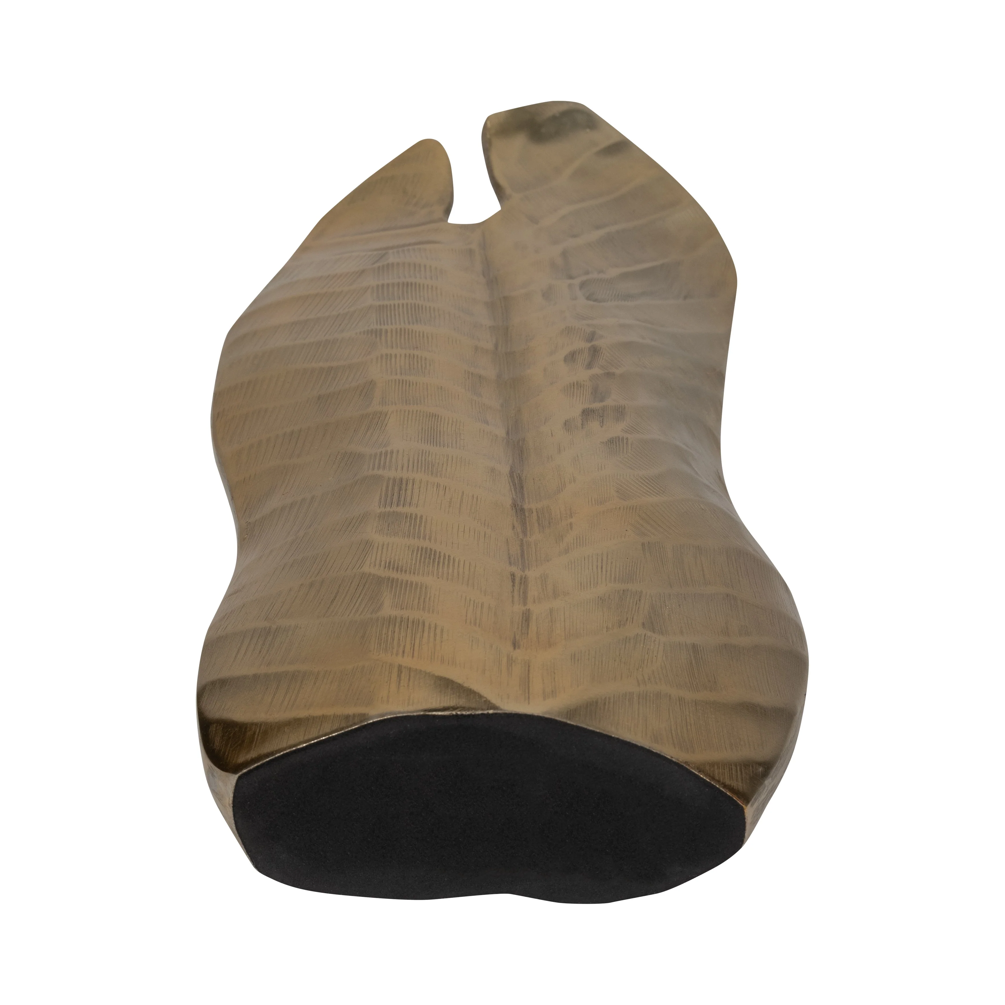 Metal, 16" Botanic Tall Leaf Vase, Gold - Image 8