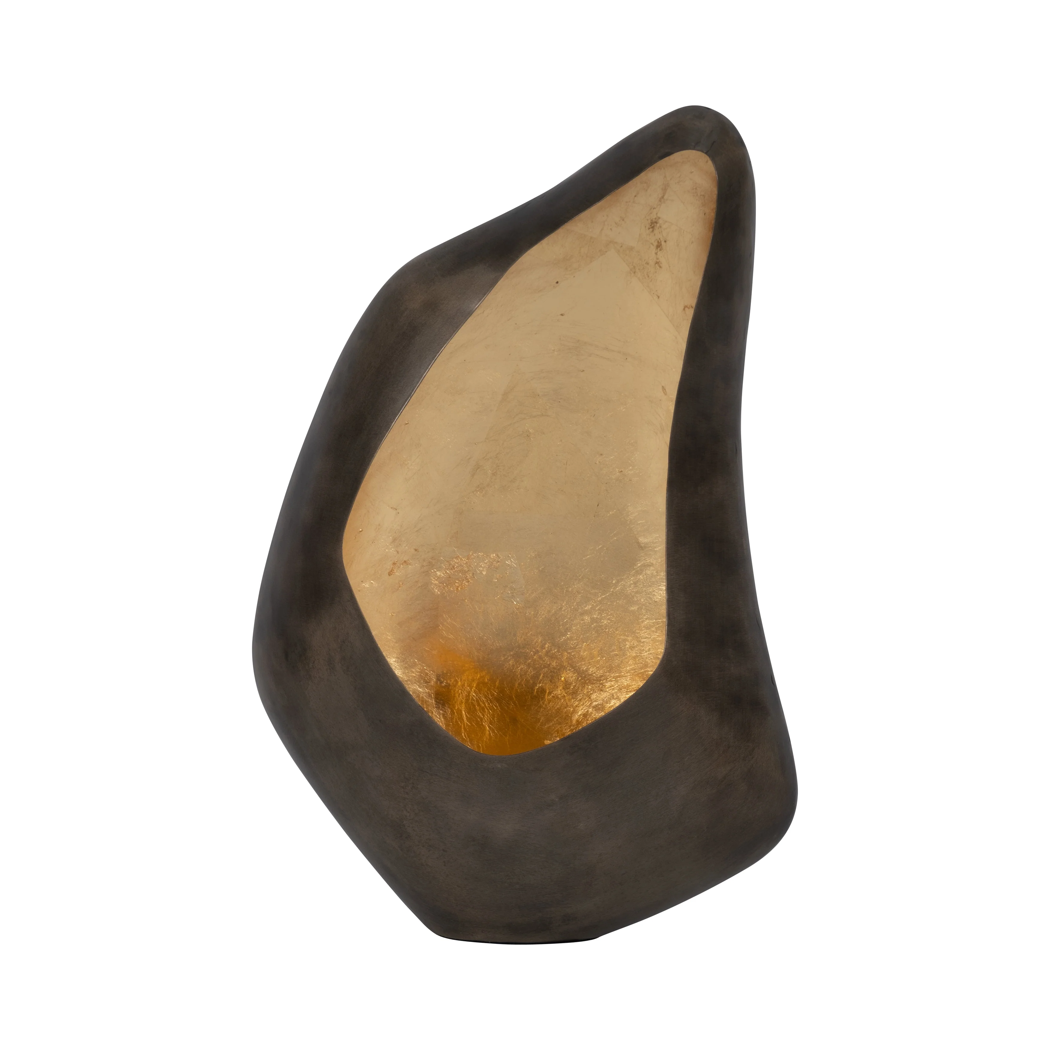 METAL, 16" LEAF FLOOR VOTIVE HOLDER, GOLD - Image 4