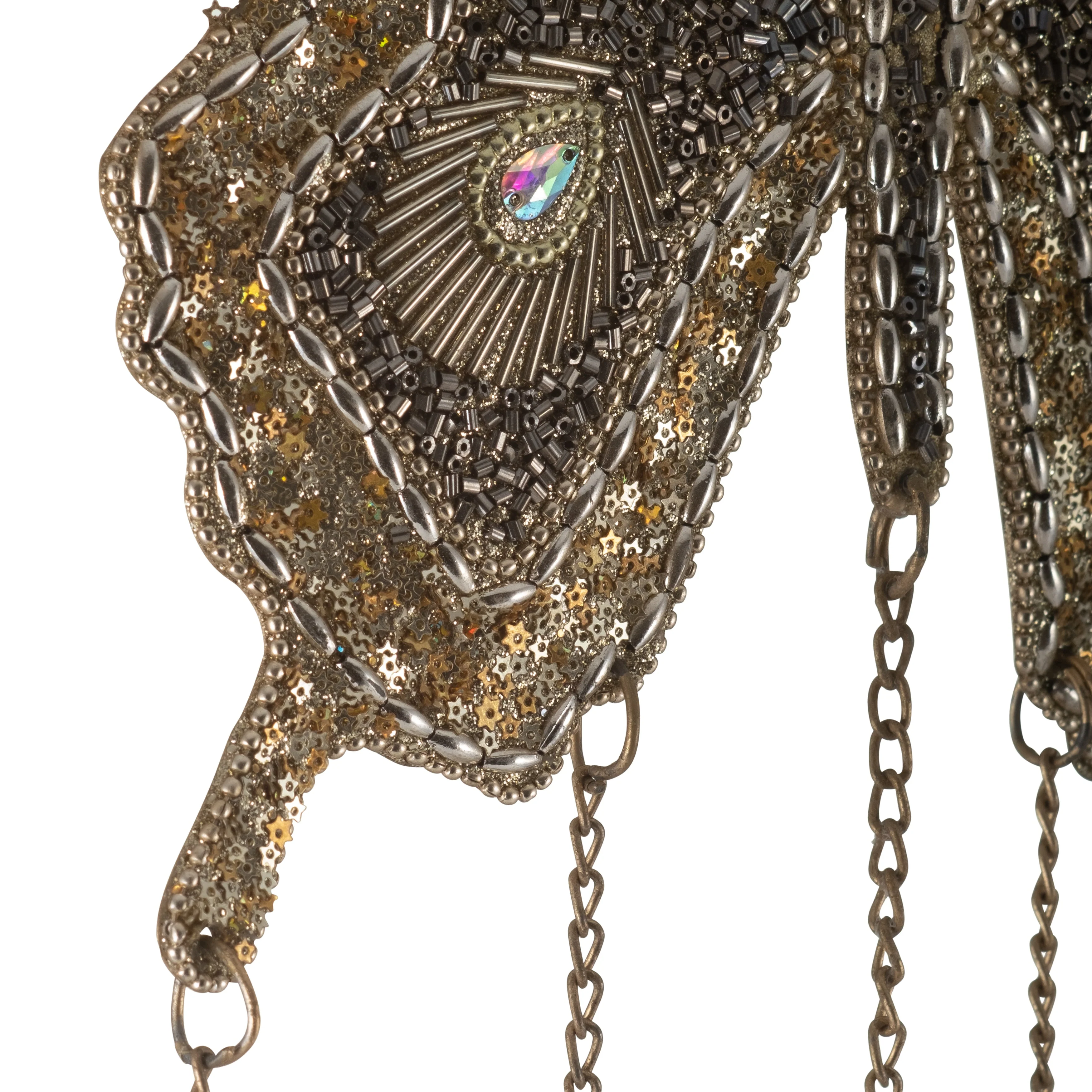 Metal, 24" Mosaic Butterfly Chime, Gold - Image 16