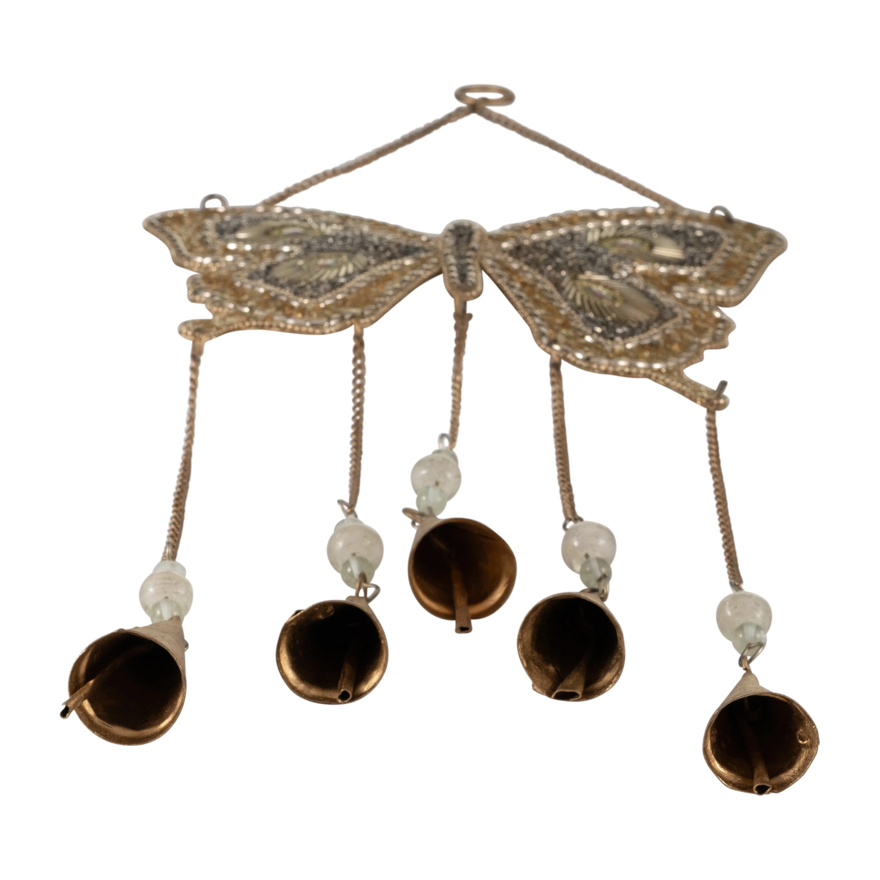 Metal, 24" Mosaic Butterfly Chime, Gold - Image 26