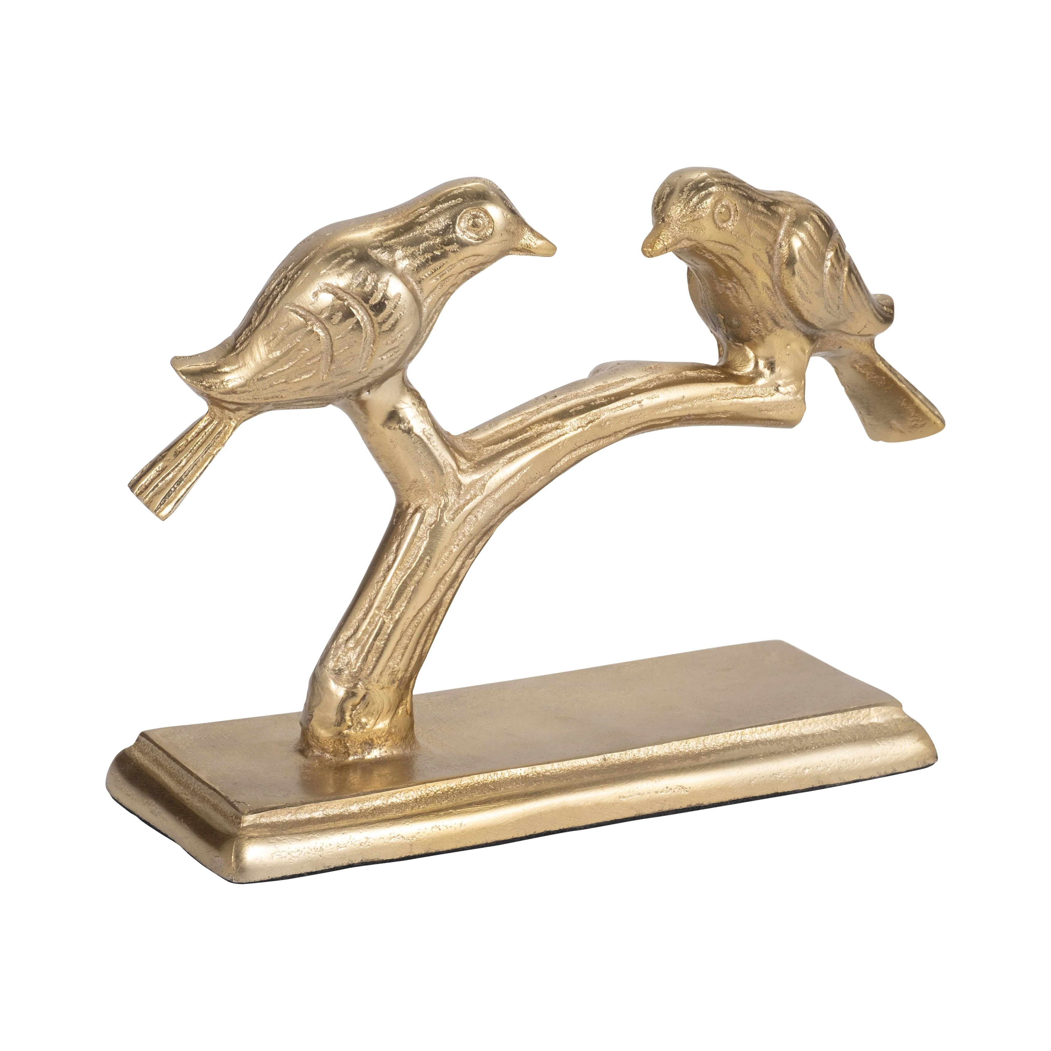 Metal, 8" Perched Birds, Gold - Image 10