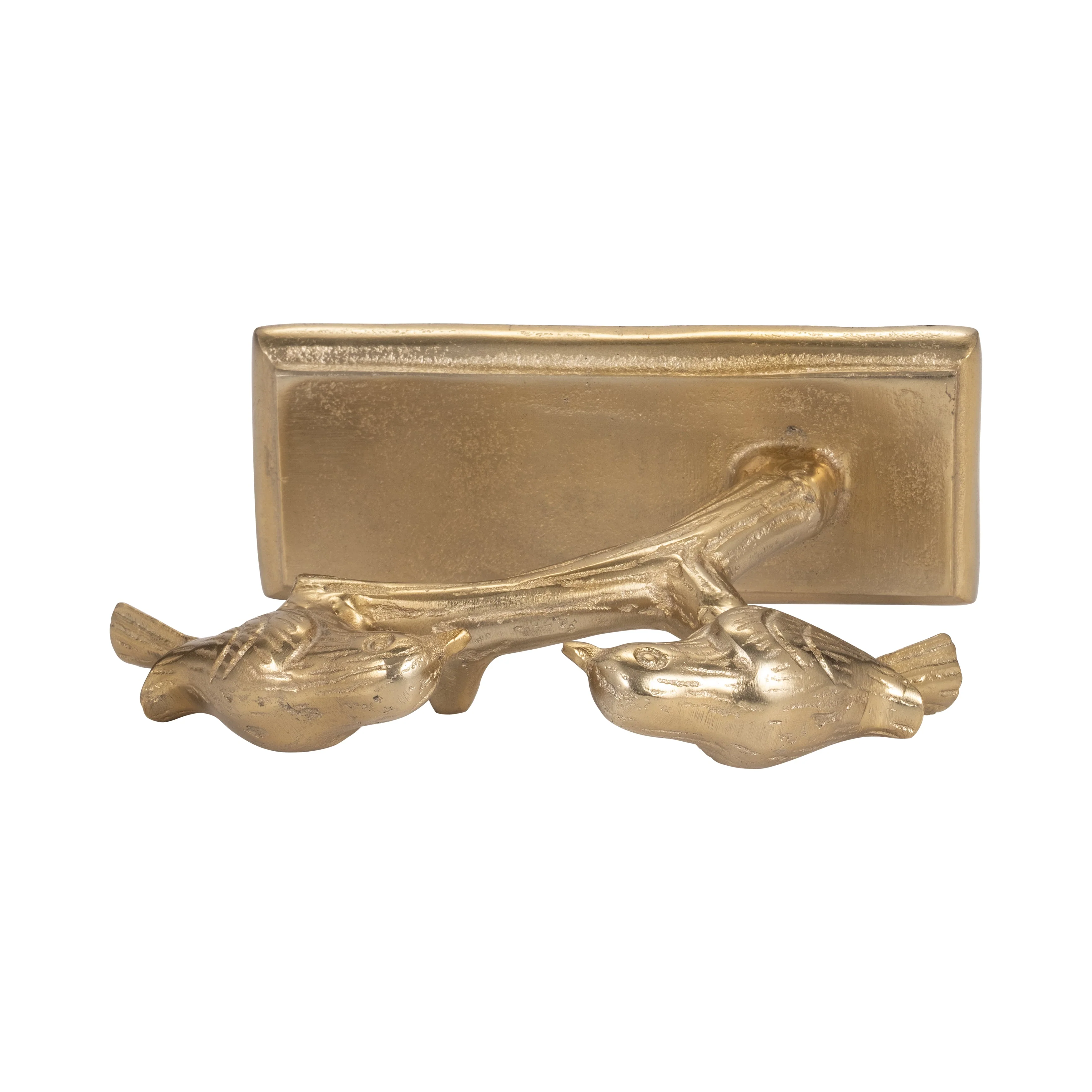 Metal, 8" Perched Birds, Gold - Image 12