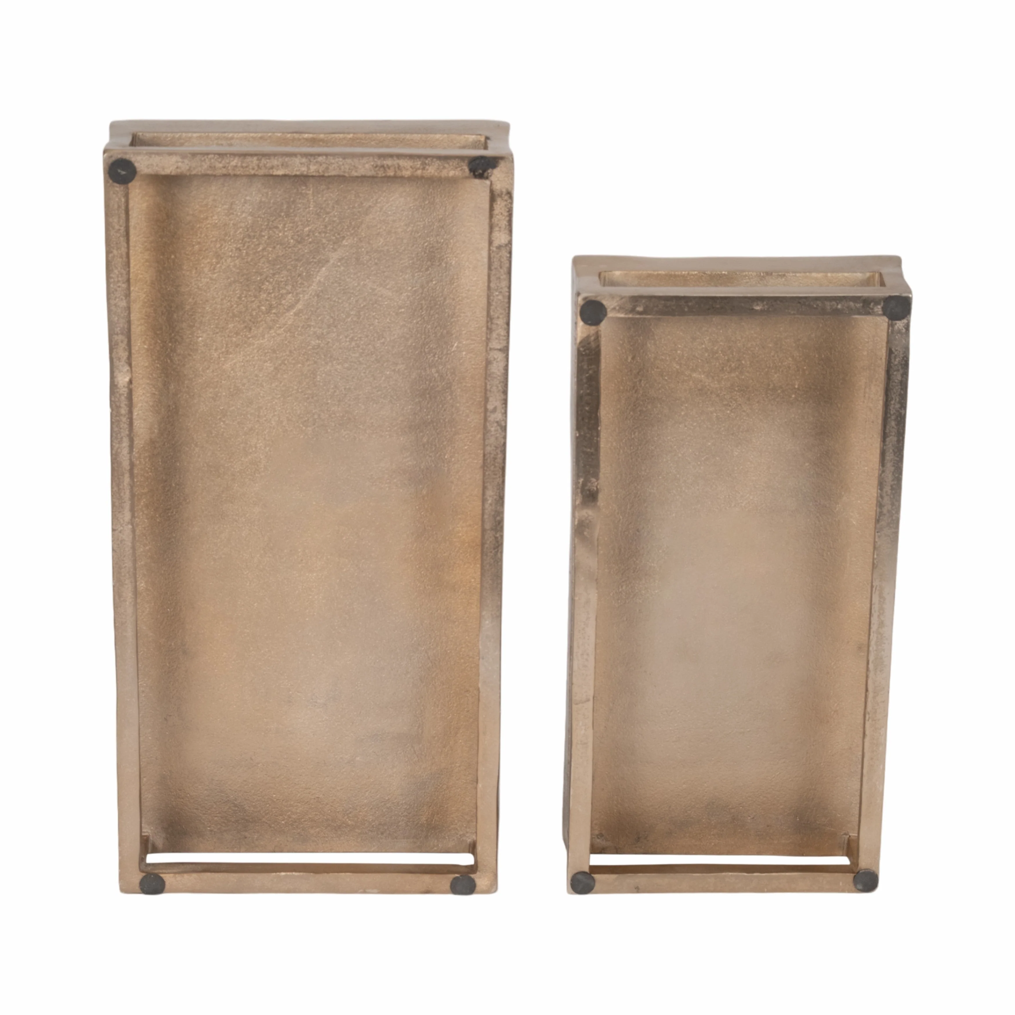 Metal, S/2 15/18" Relica Hammered Trays - Image 18