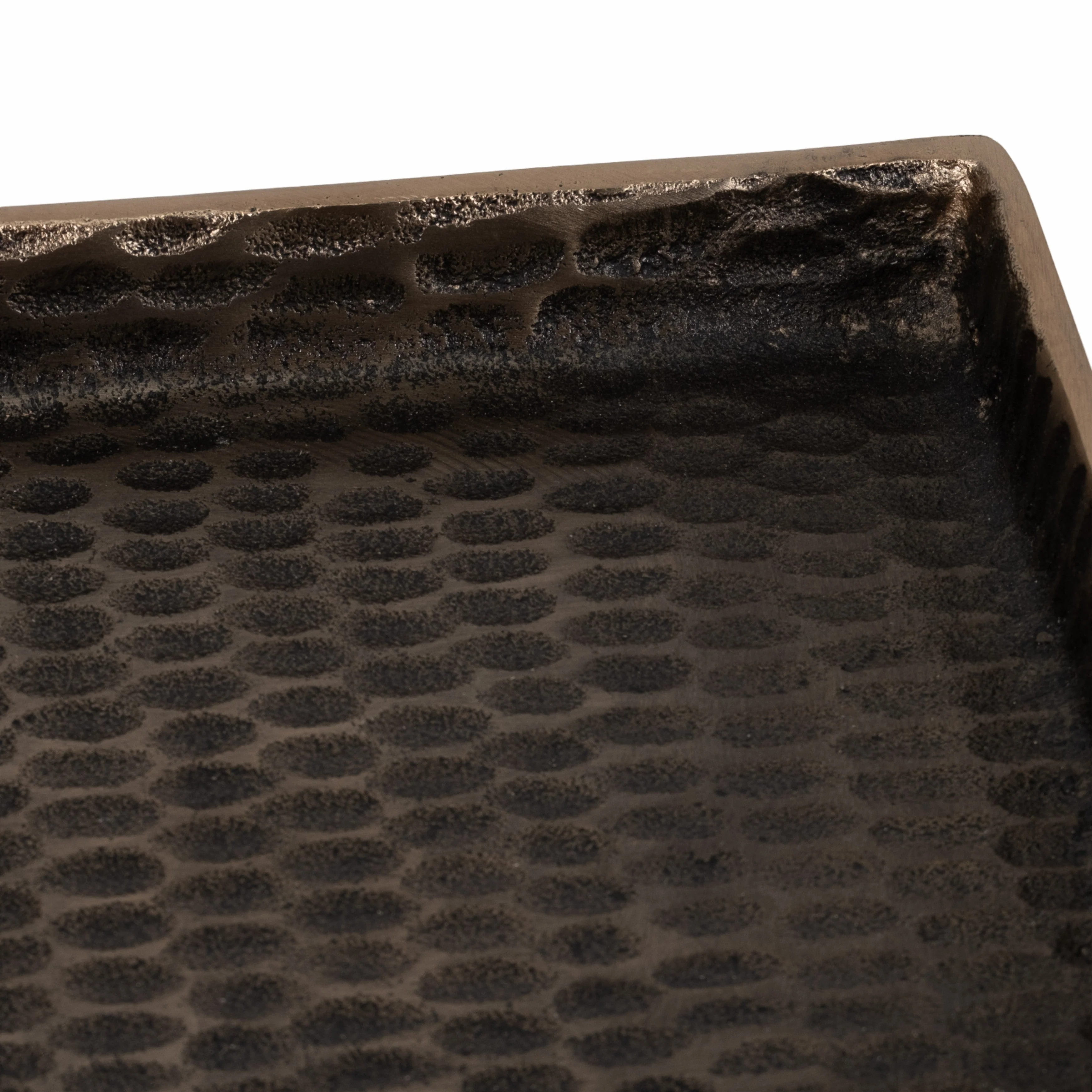 Metal, S/2 15/18" Relica Hammered Trays - Image 6