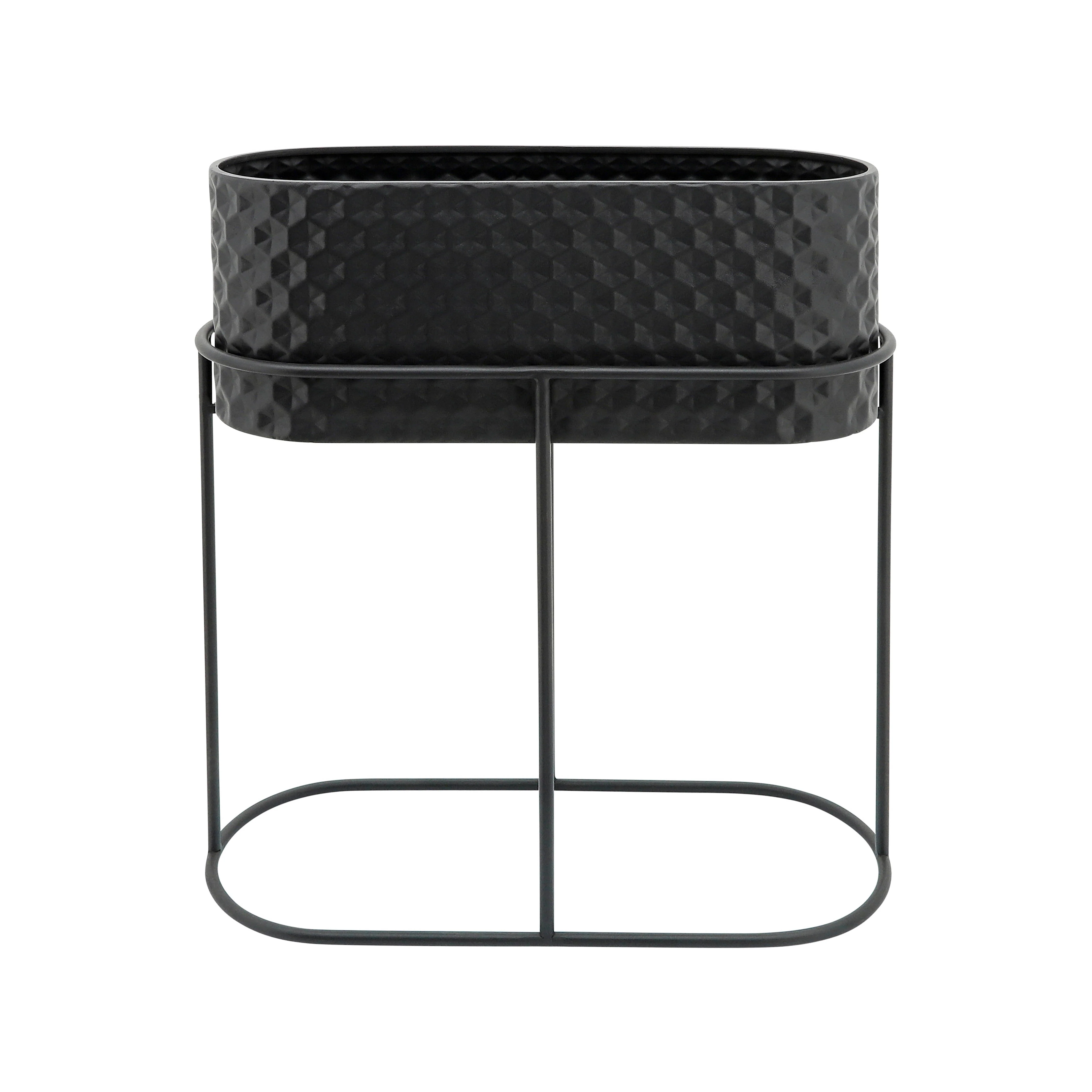 METAL, S/2 20/24" OVAL PLANTERS, BLACK - Image 2