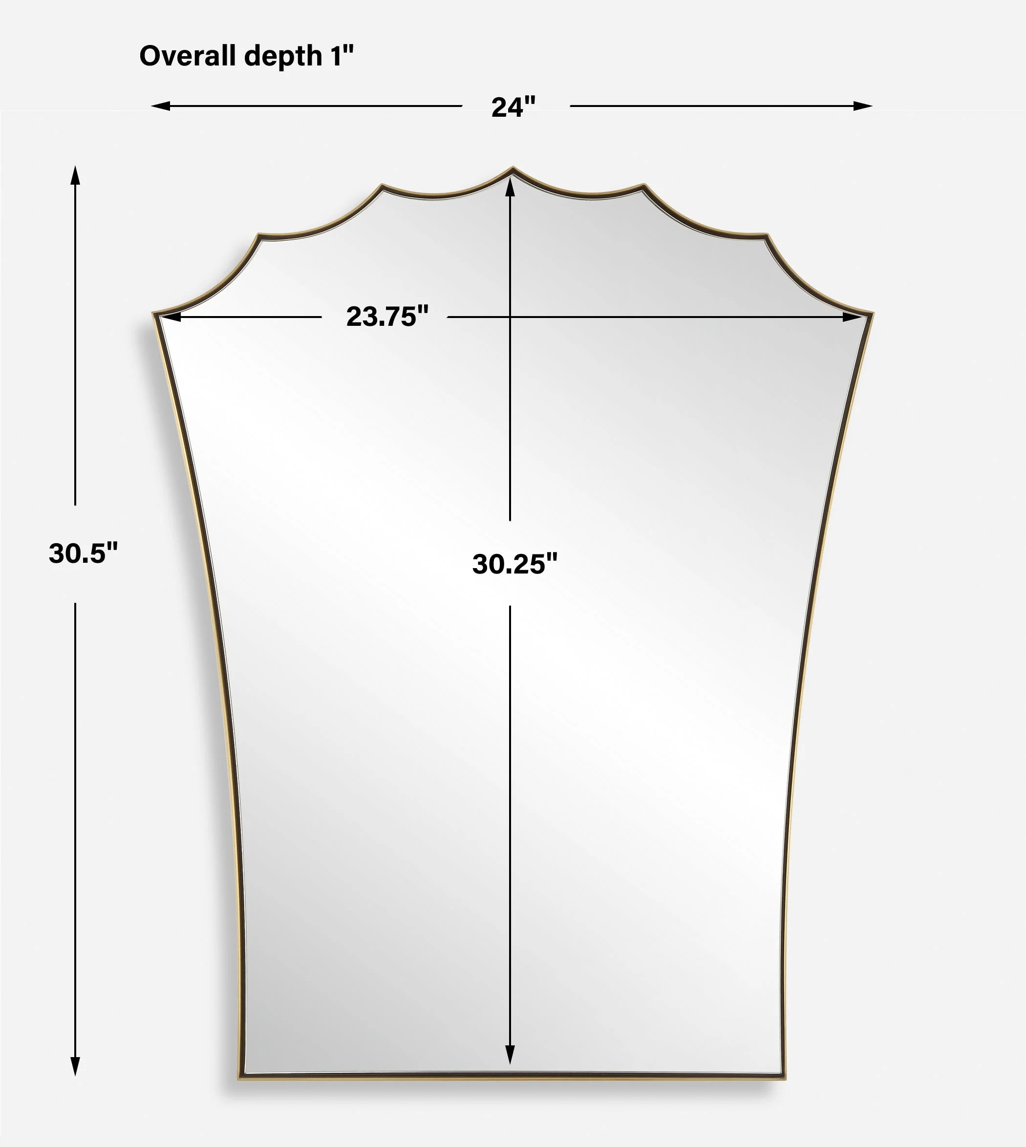 Monarch Scalloped Arched Vanity Mirror - Image 3