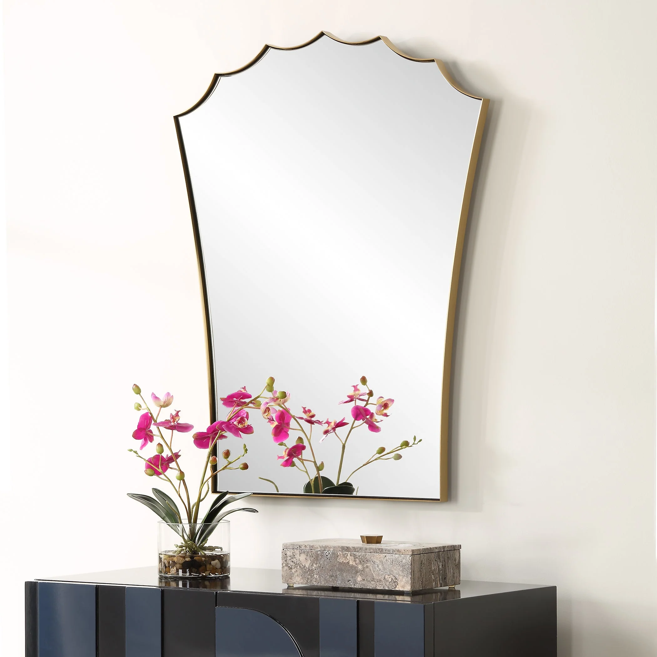 Monarch Scalloped Arched Vanity Mirror - Image 4