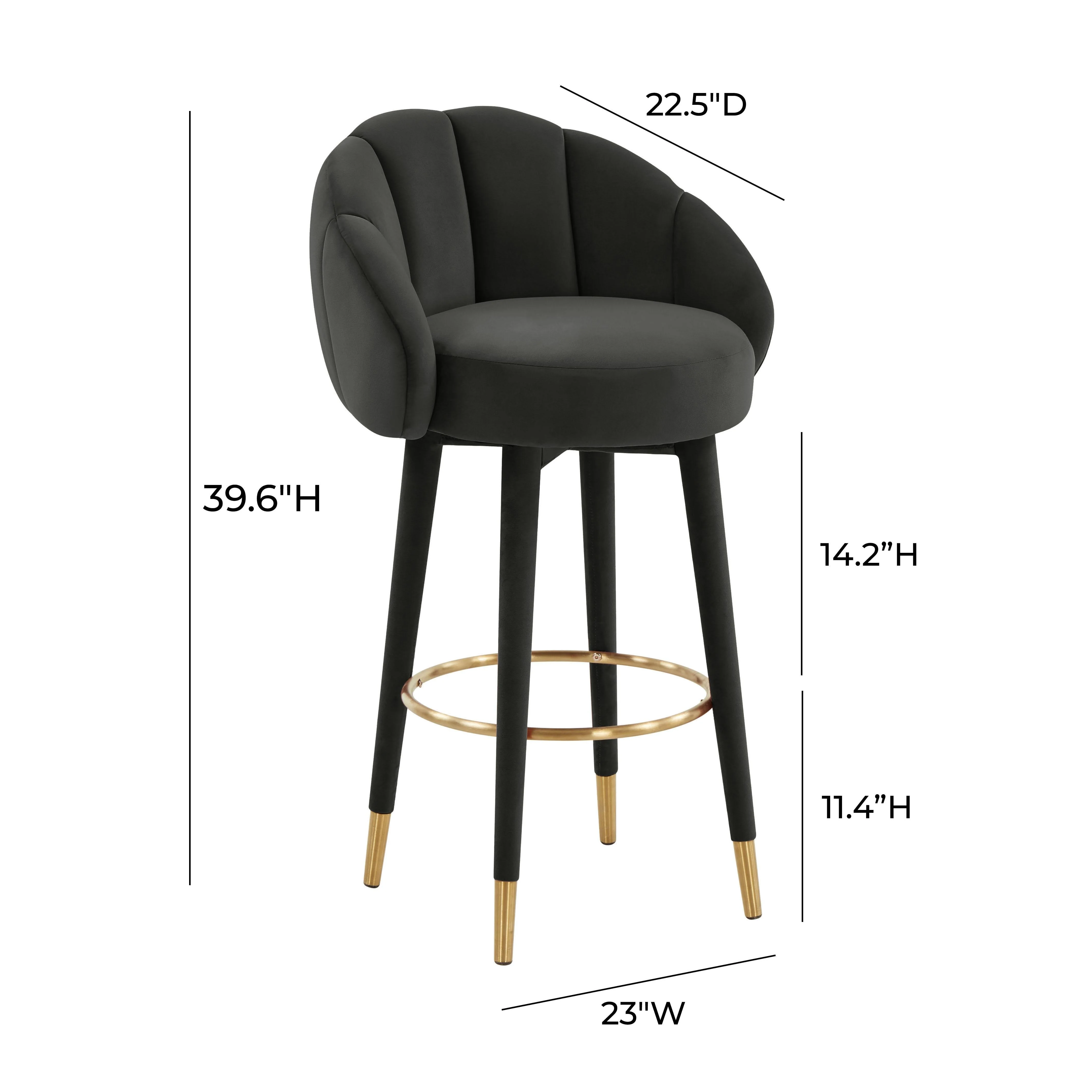 Myla Black Swivel Bar Stool - Image 10