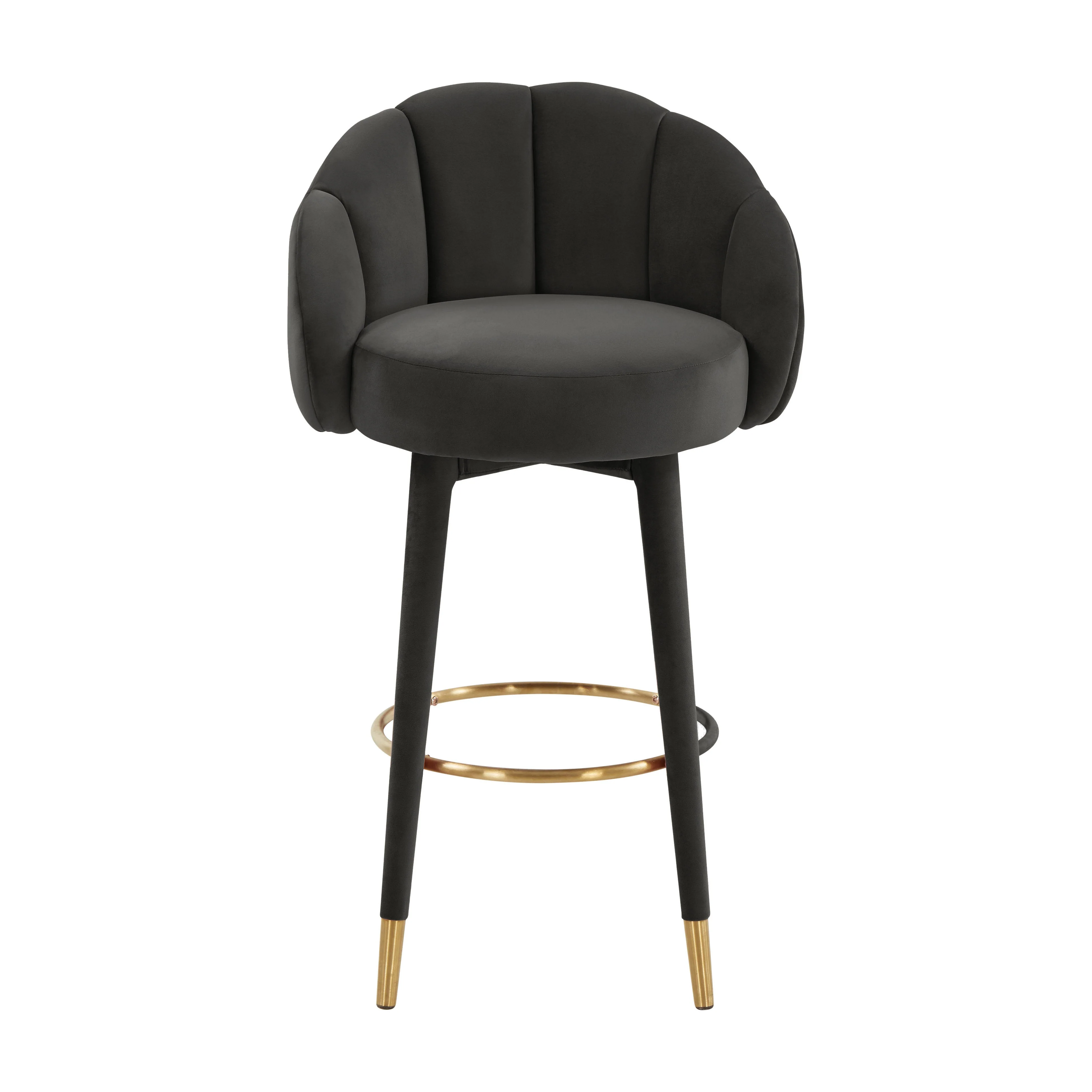 Myla Black Swivel Bar Stool - Image 2