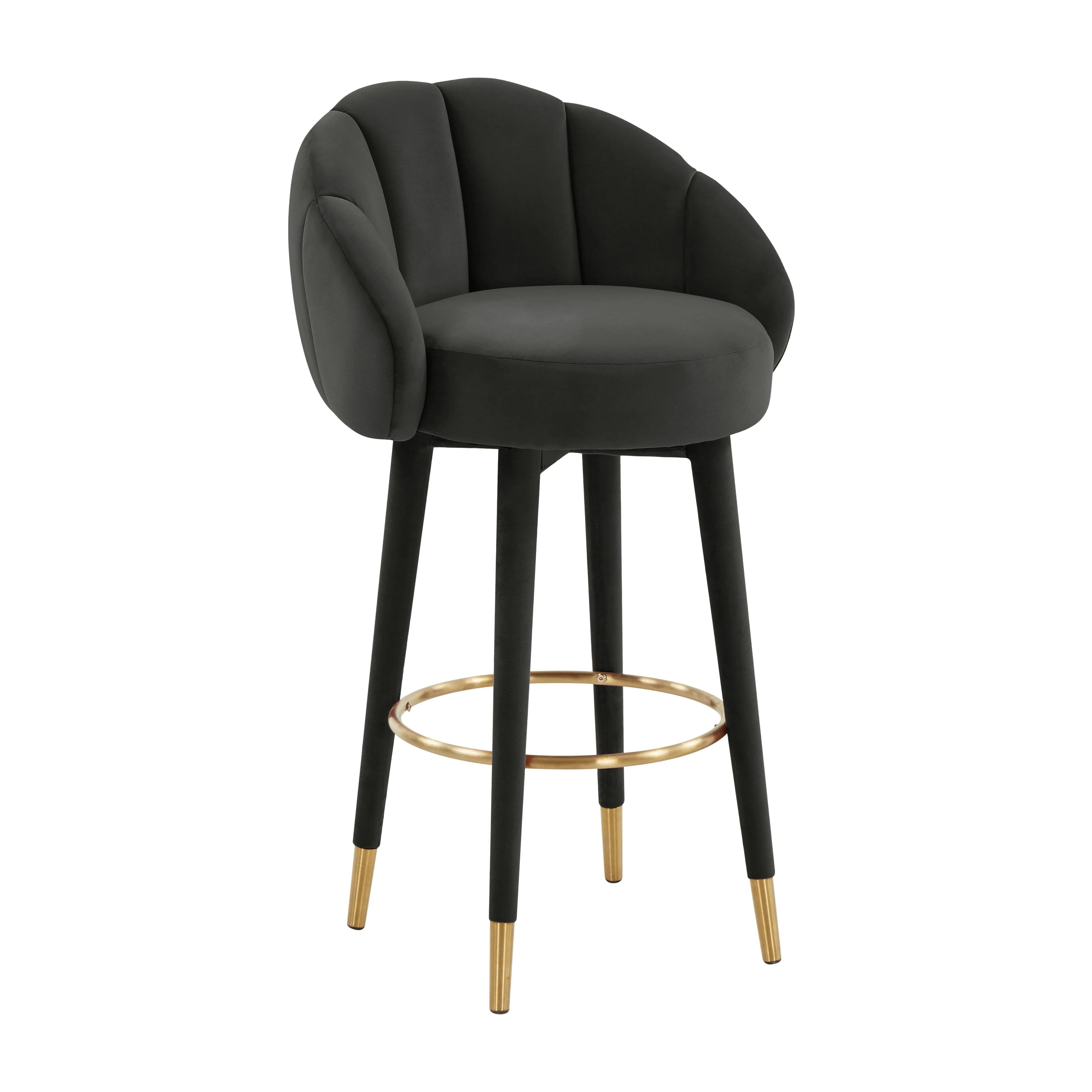 Myla Black Swivel Bar Stool - Image 4