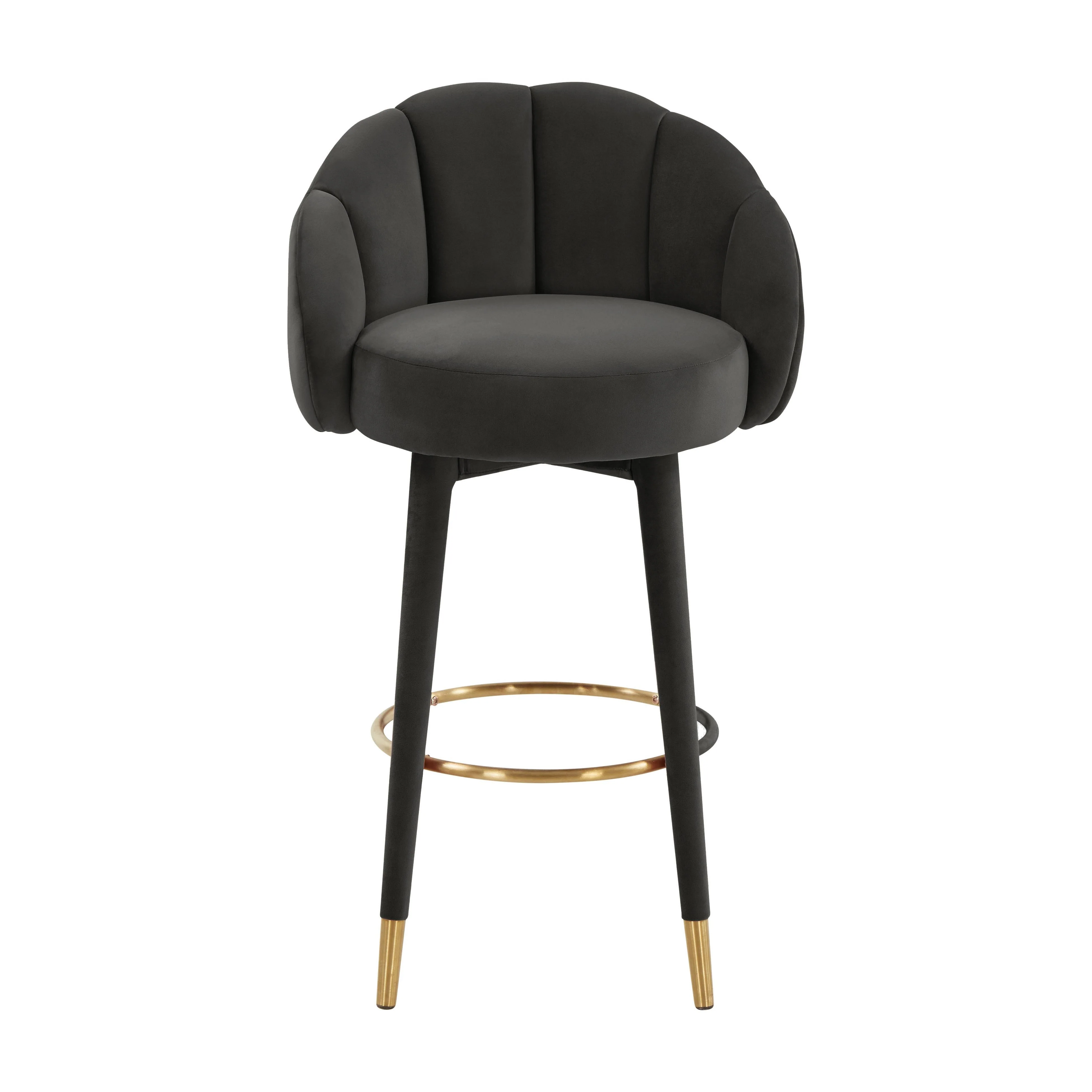 Myla Black Swivel Bar Stool - Image 5