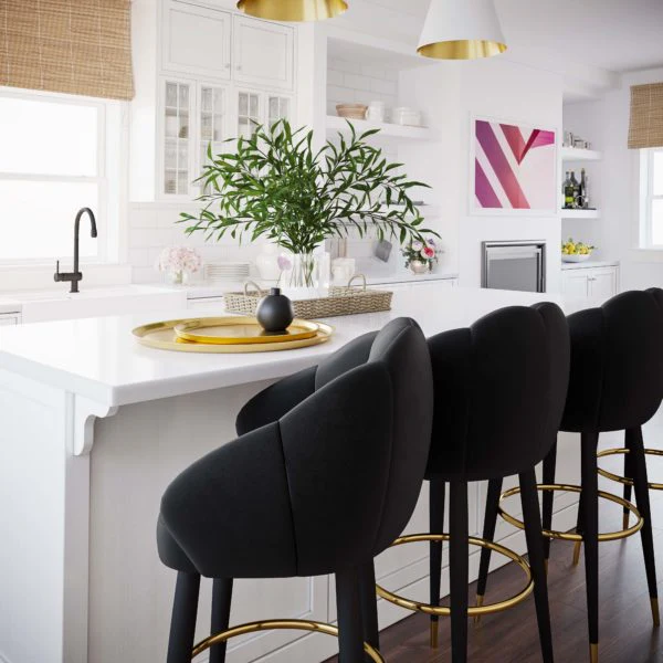 Myla Black Swivel Counter Stool - Image 2