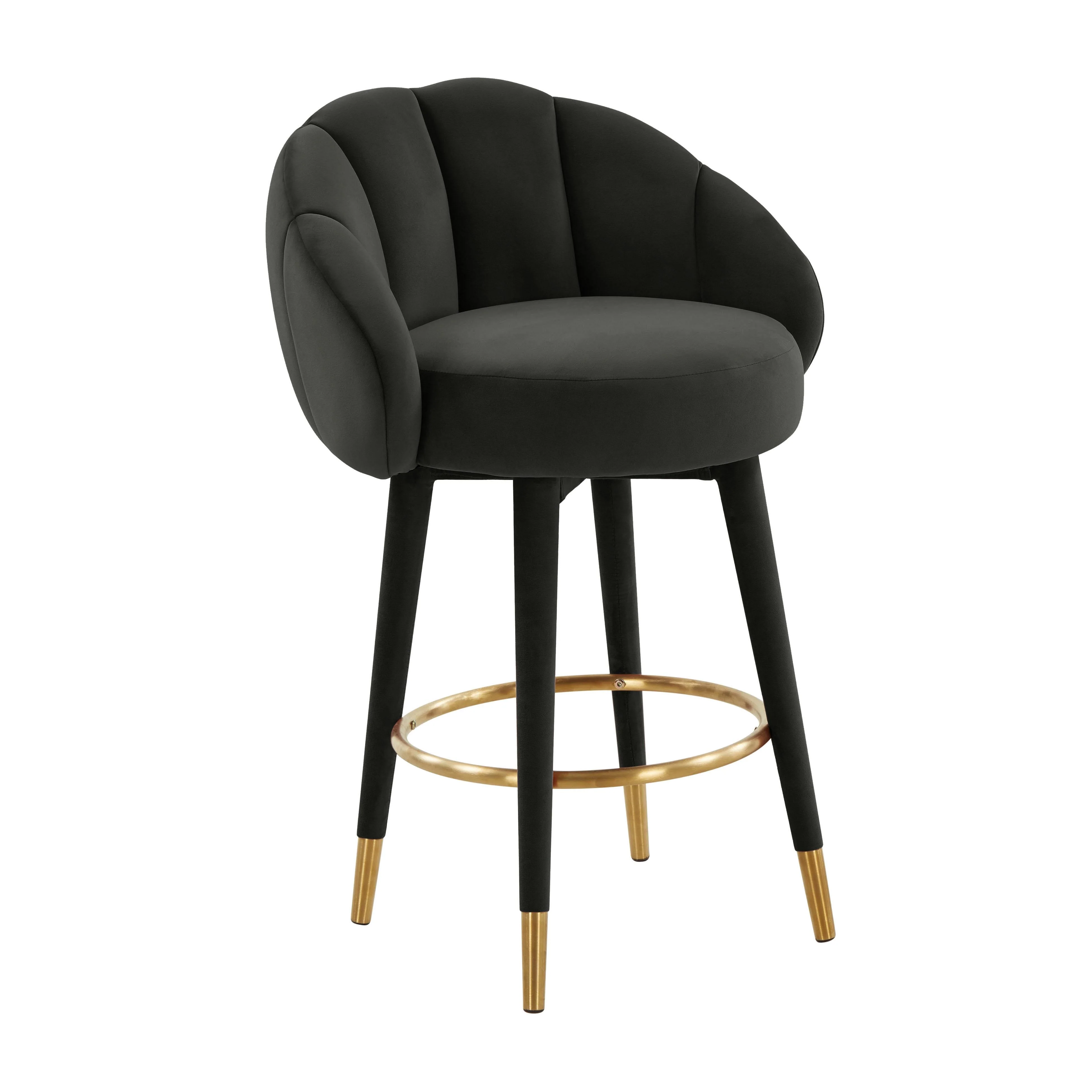 Myla Black Swivel Counter Stool - Image 3