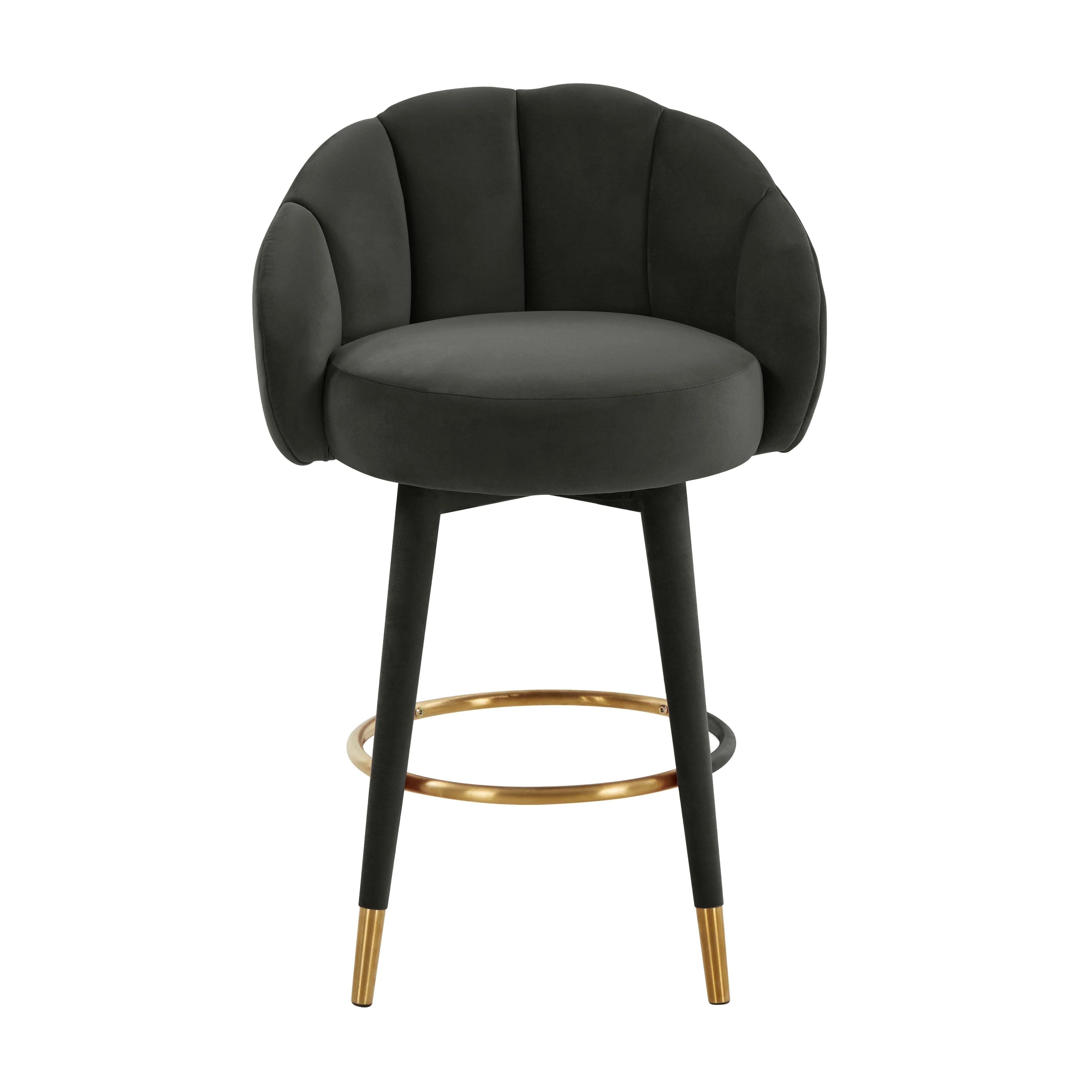 Myla Black Swivel Counter Stool - Image 4