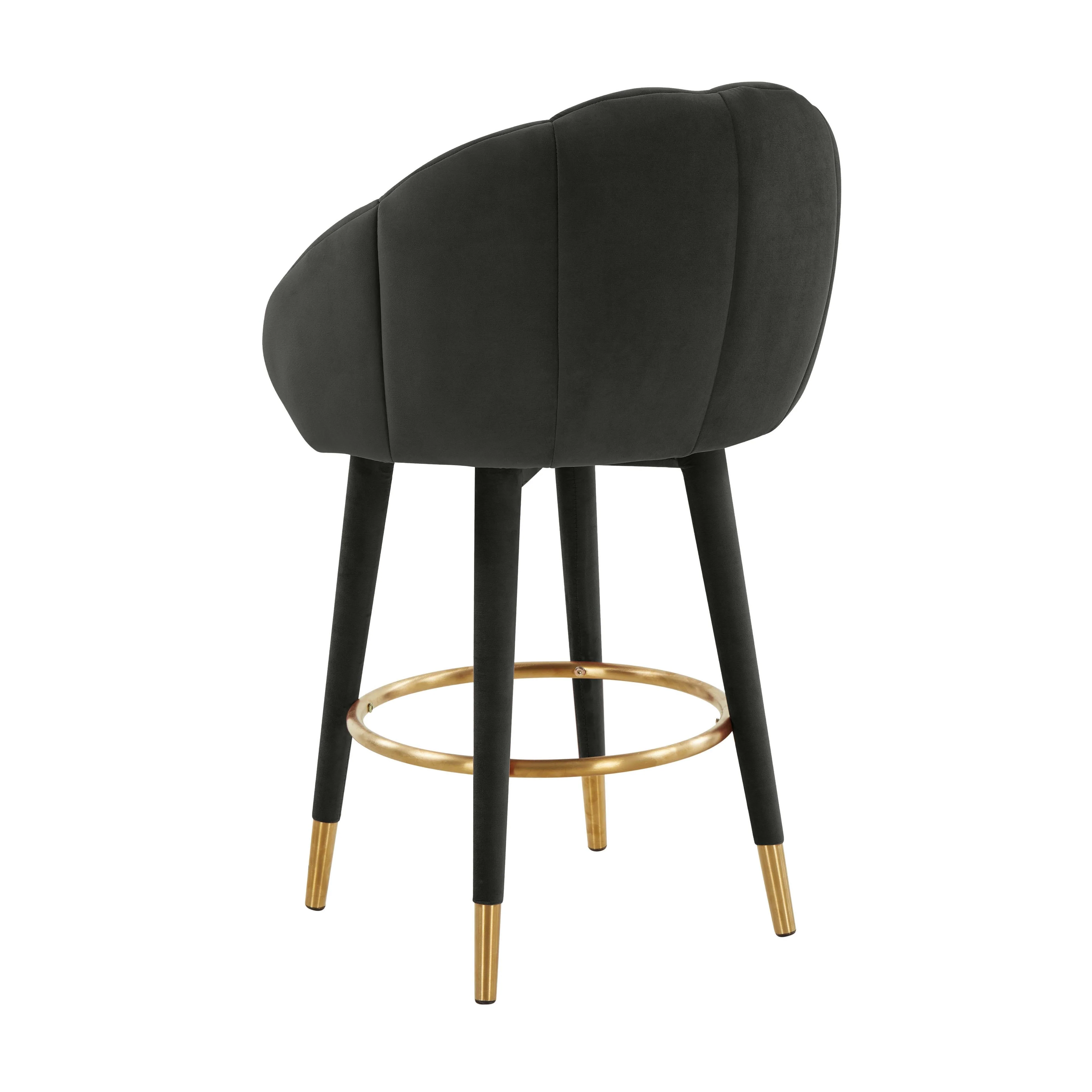 Myla Black Swivel Counter Stool - Image 5