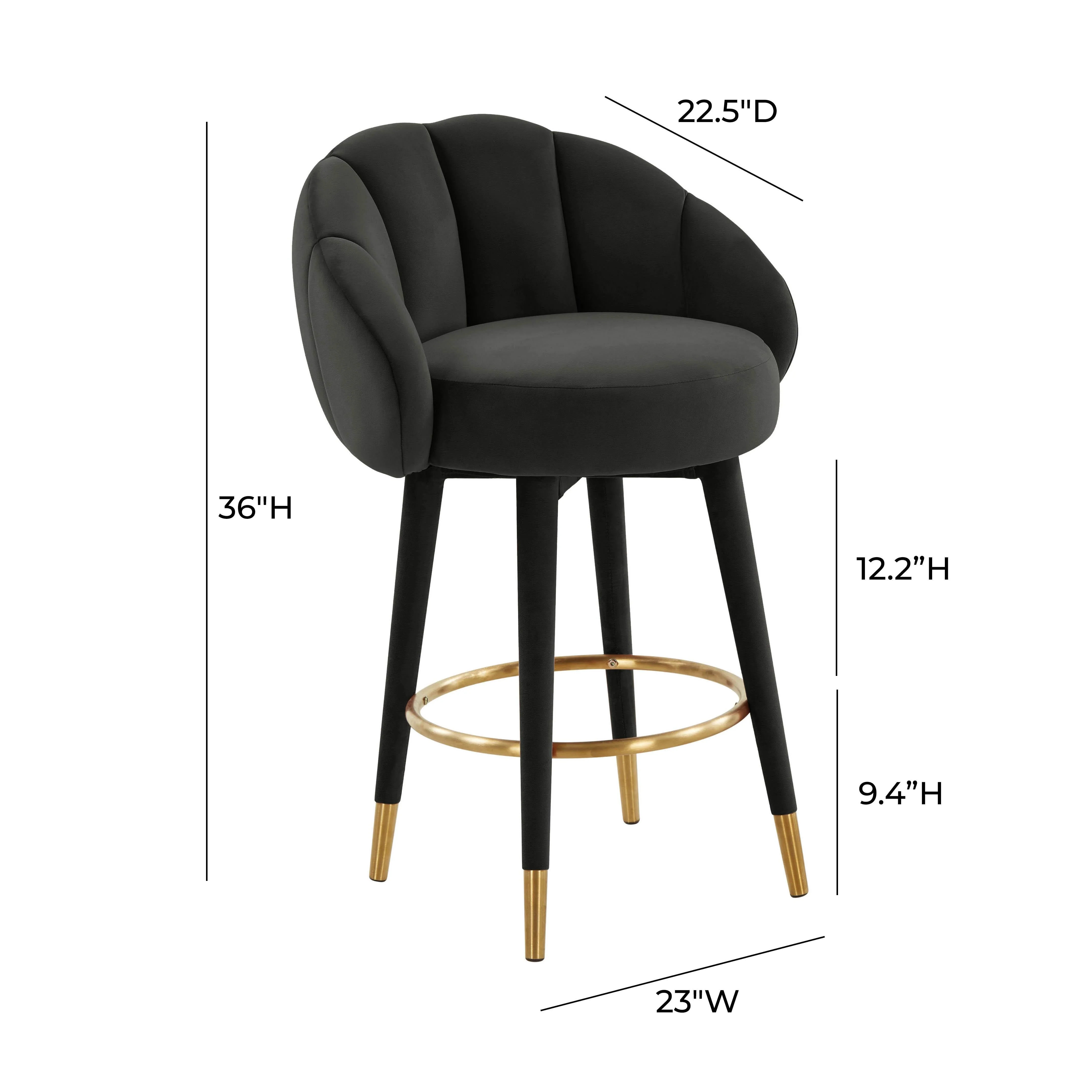 Myla Black Swivel Counter Stool - Image 9