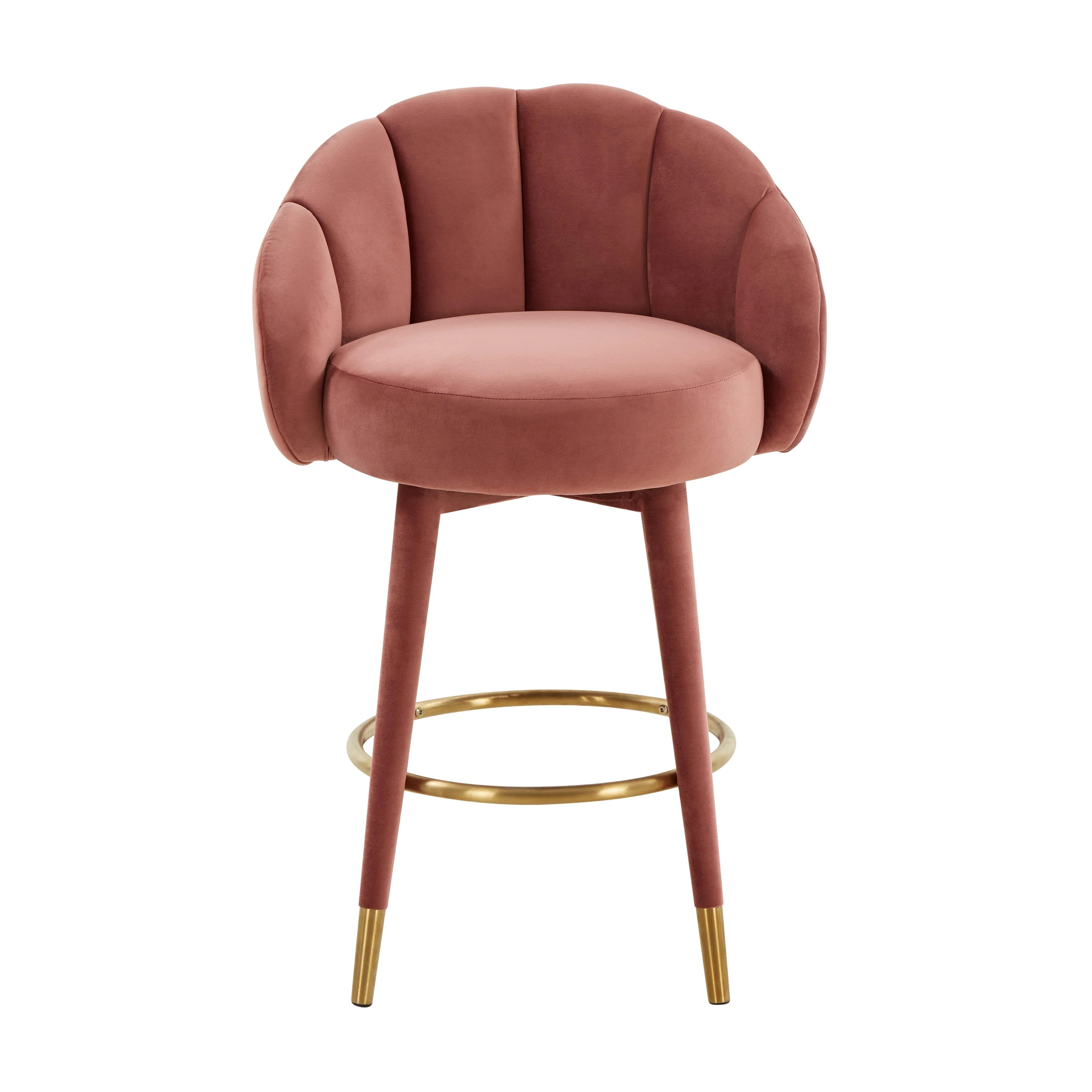 Myla Salmon Swivel Counter Stool - Image 4
