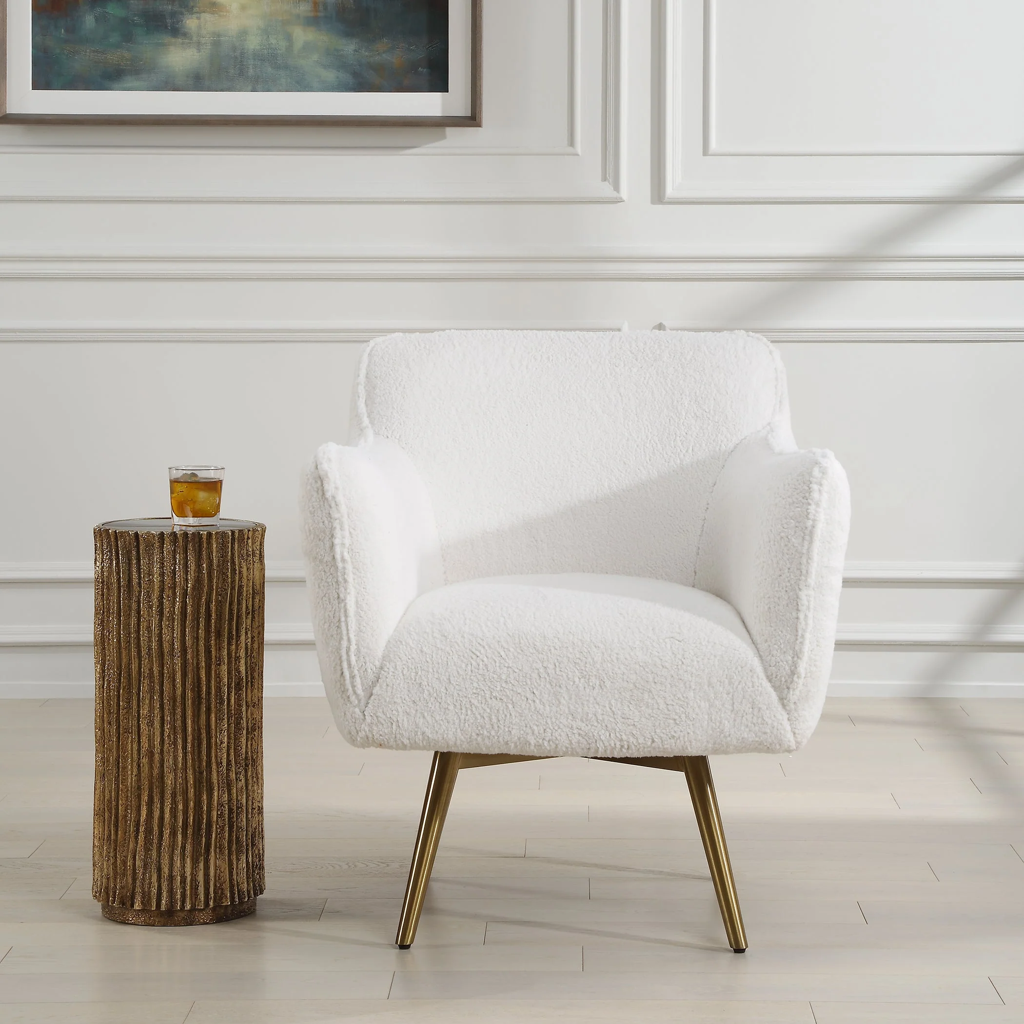 Oasis White Swivel Chair - Image 3