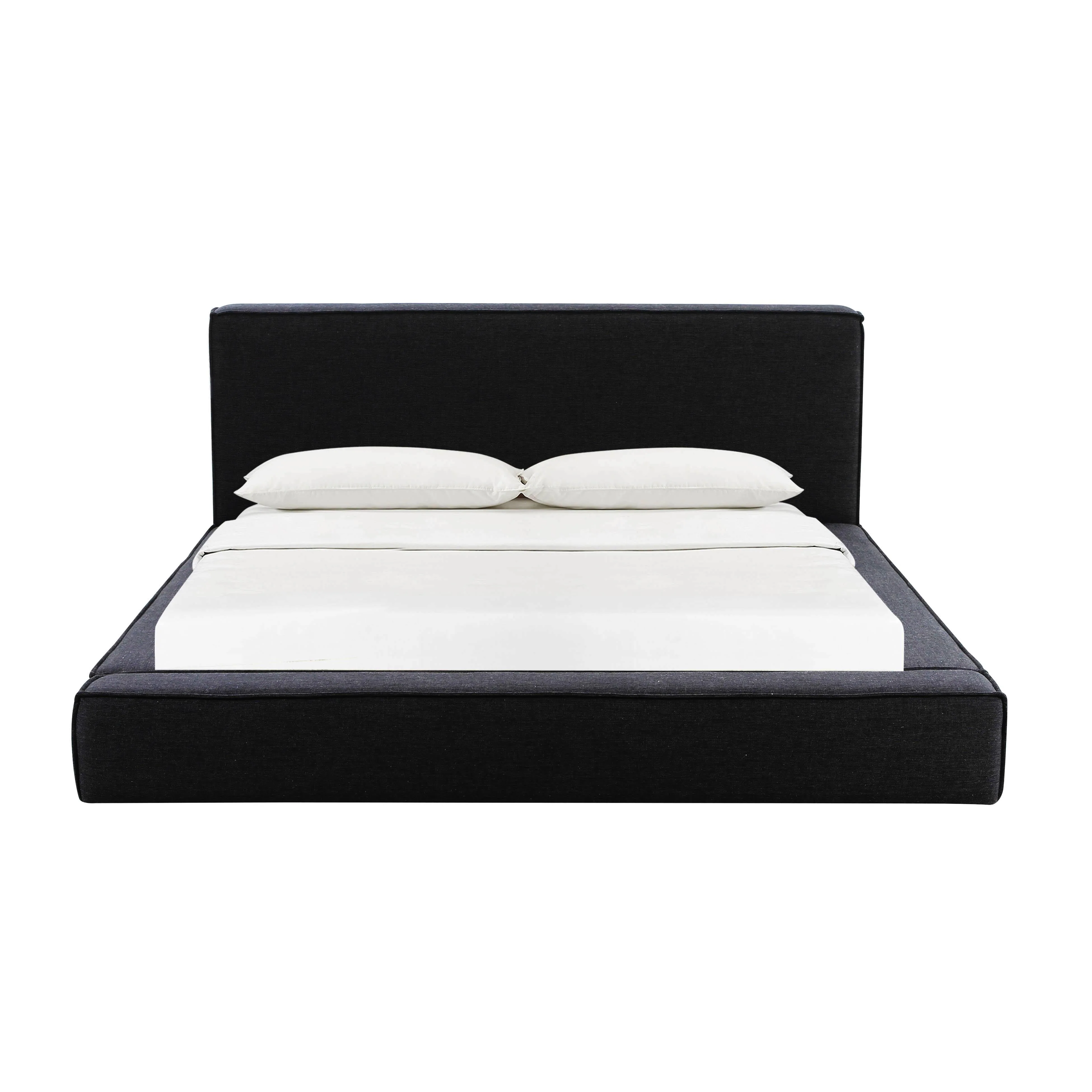 Olafur Black Linen King Bed - Image 3
