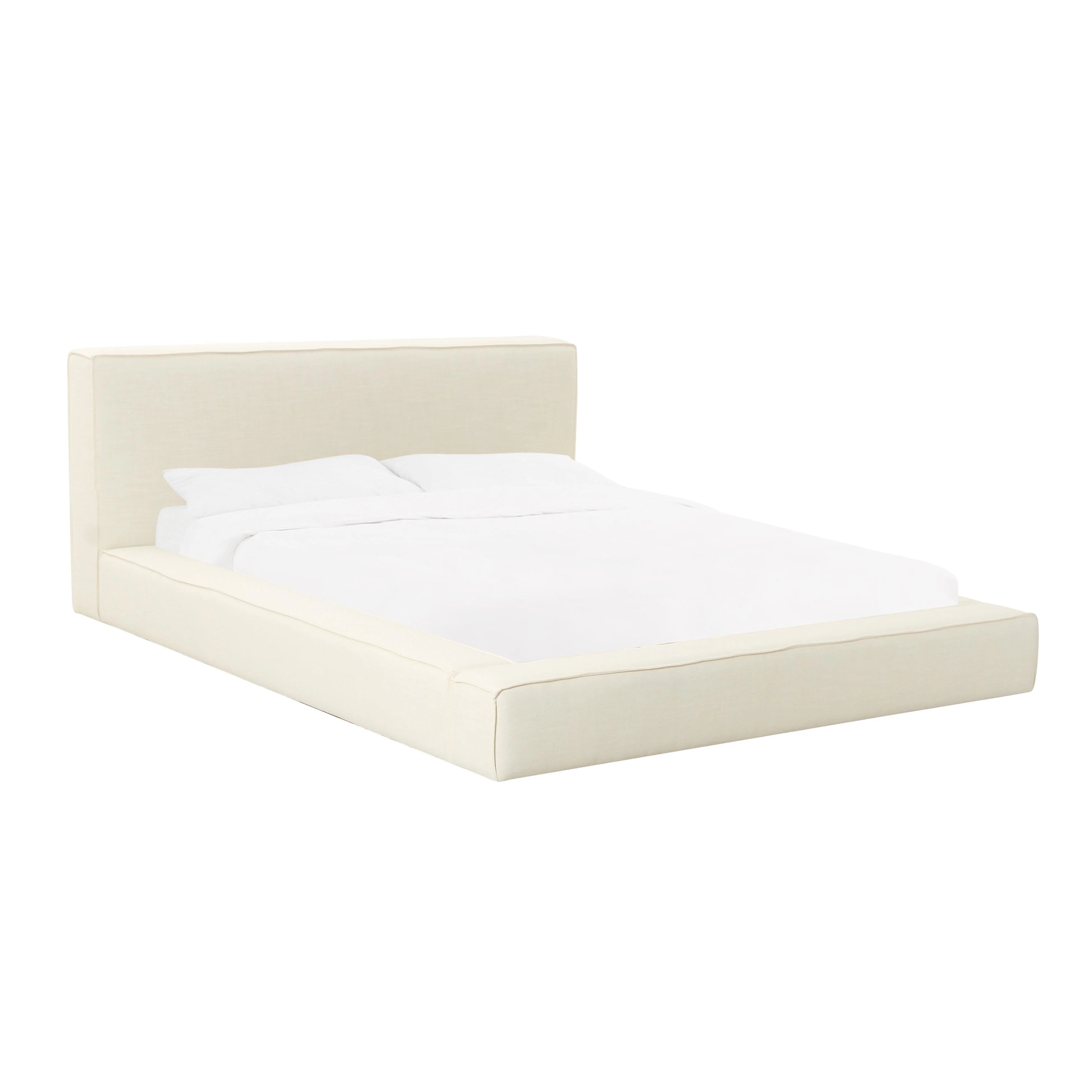 Olafur Cream Linen Queen Bed - Image 2