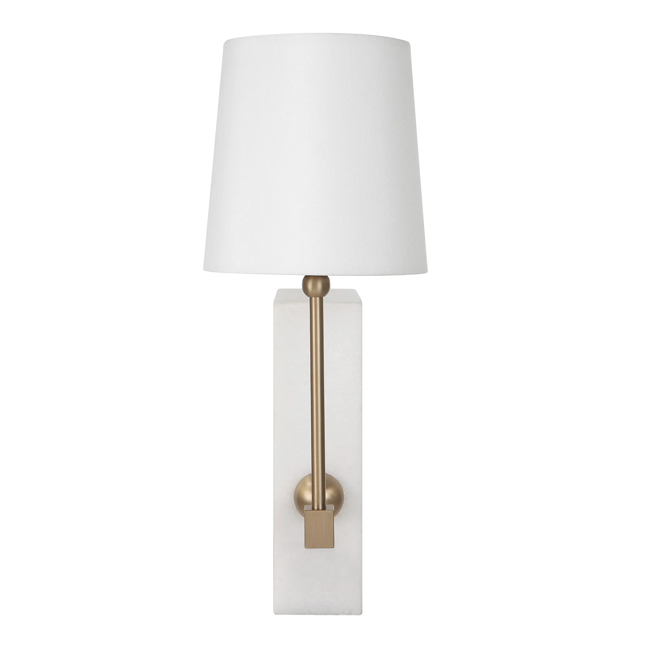 On a Shelf Mini Lamp -  White Marble/Brass - Image 2