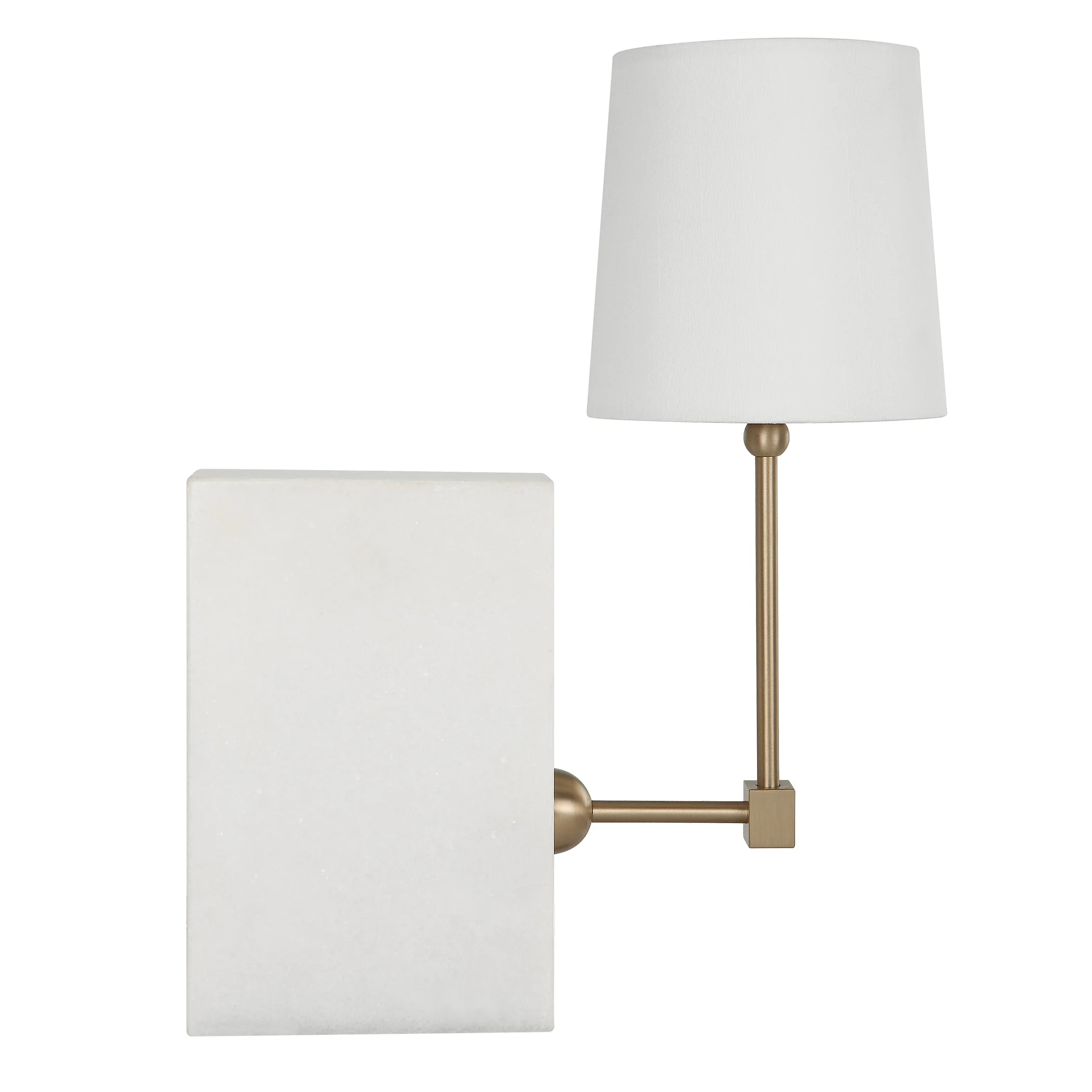 On a Shelf Mini Lamp -  White Marble/Brass - Image 3