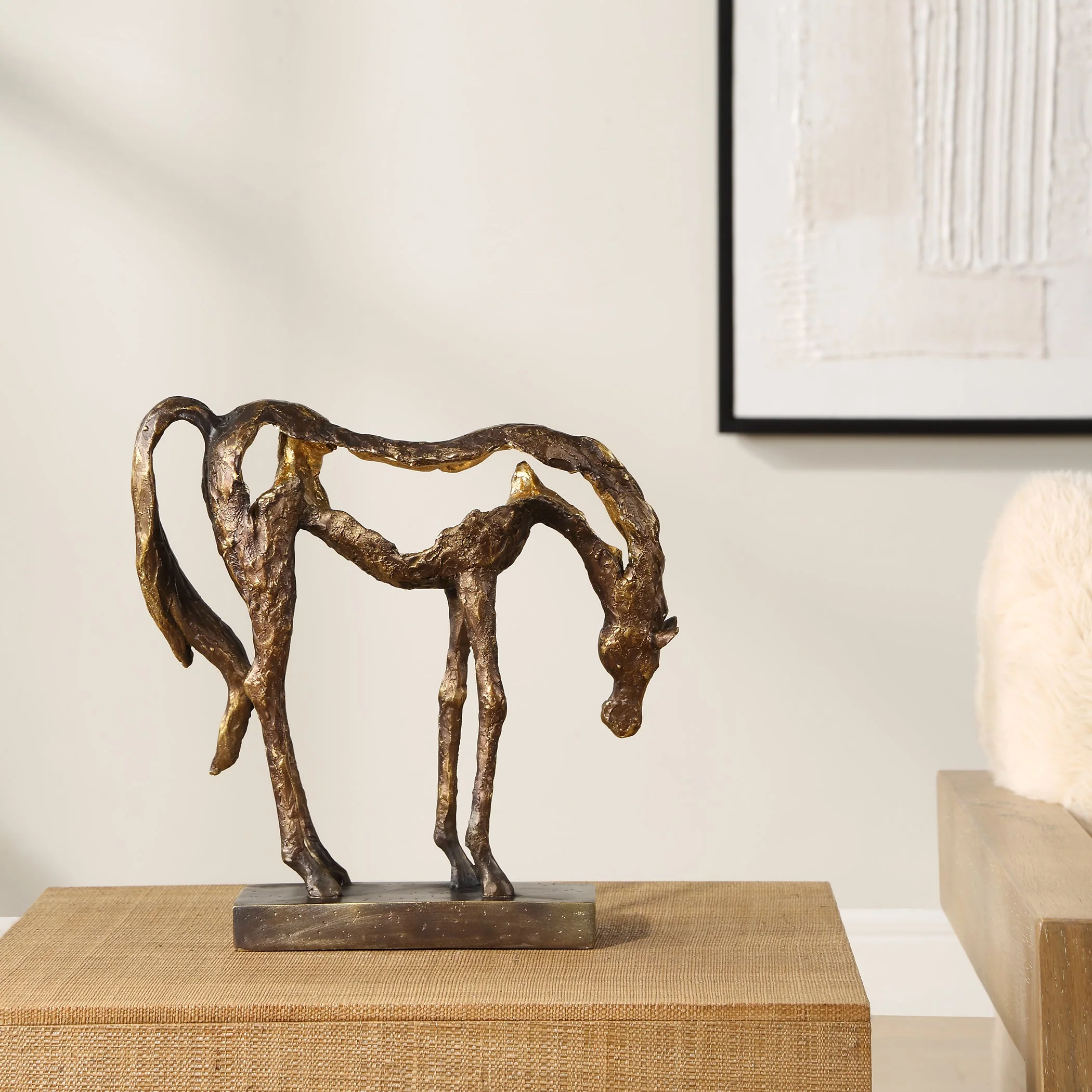 Openly Grazing Horse Sculpture - Image 2