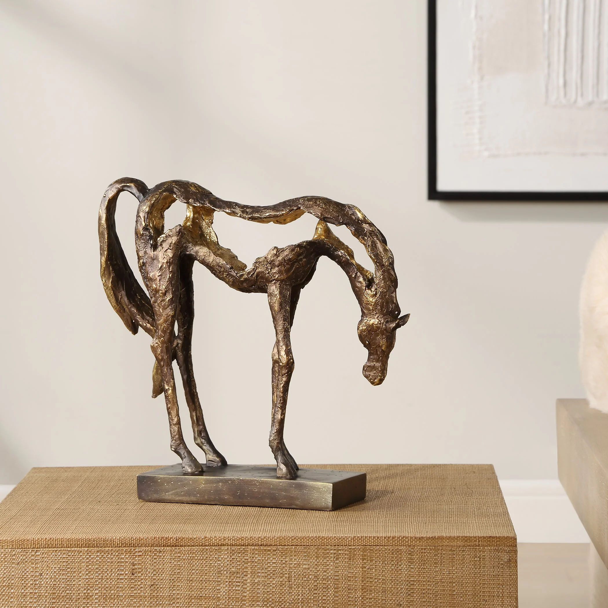 Openly Grazing Horse Sculpture - Image 3