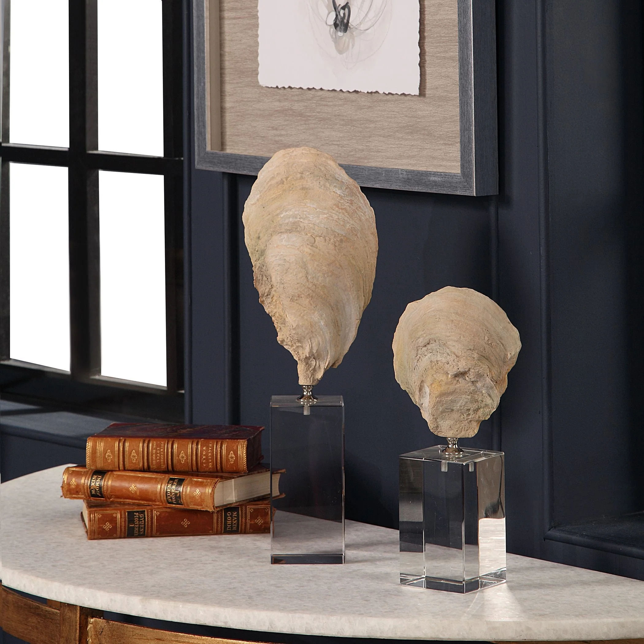 Oyster Shell Sculptures, S/2 - Image 2