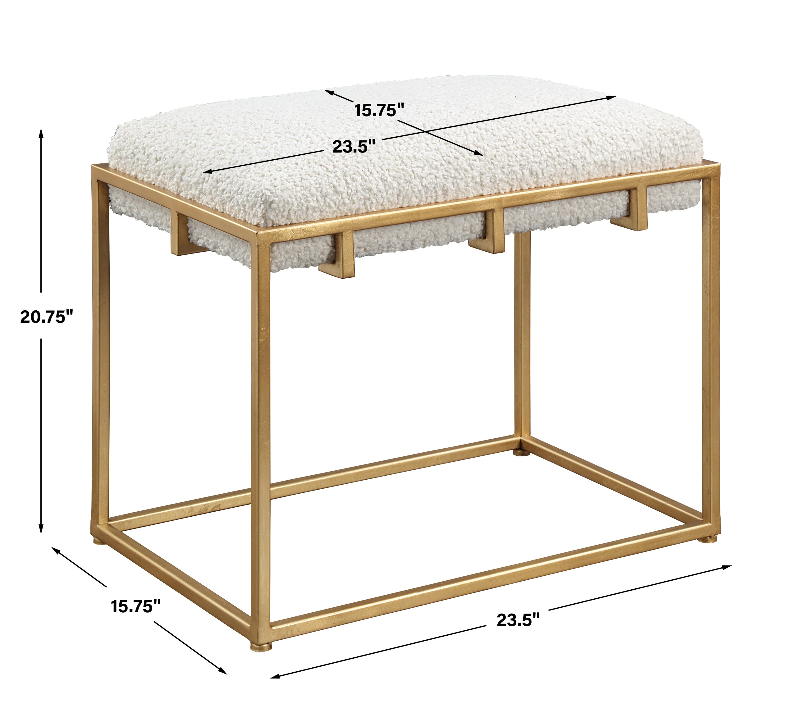 Paradox Small Bench, Gold - Image 3