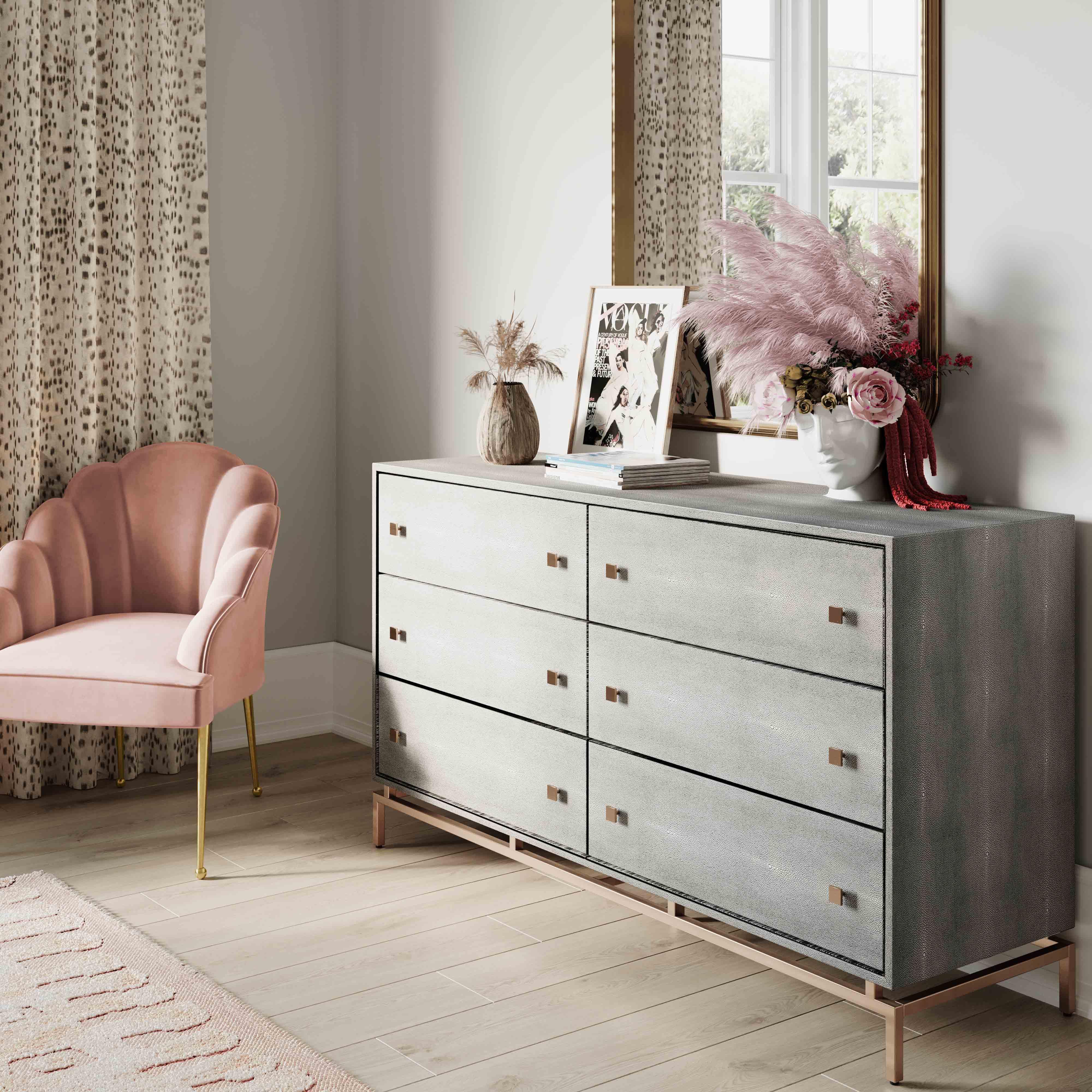 Pesce Shagreen 6 Drawer Dresser - Image 11