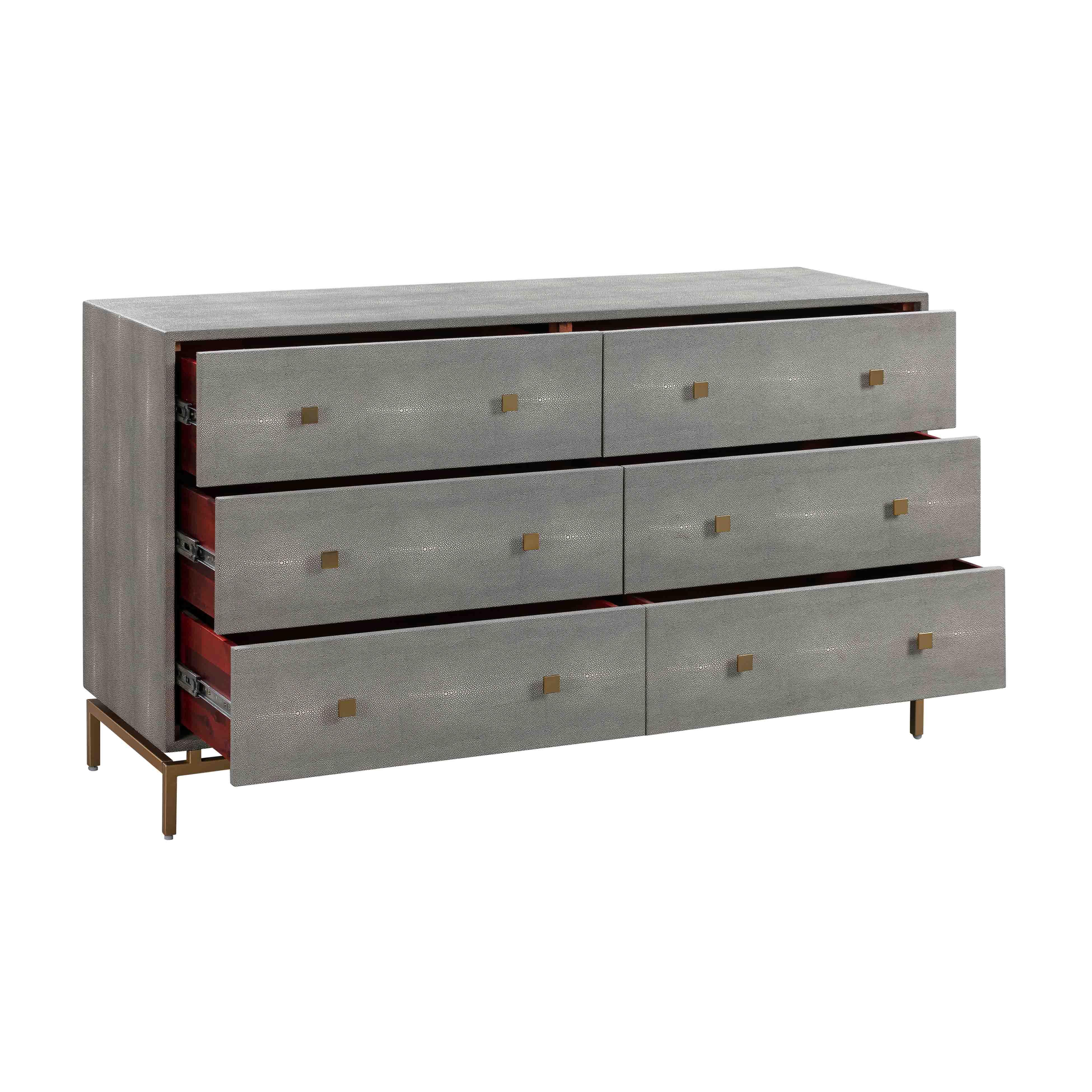 Pesce Shagreen 6 Drawer Dresser - Image 6