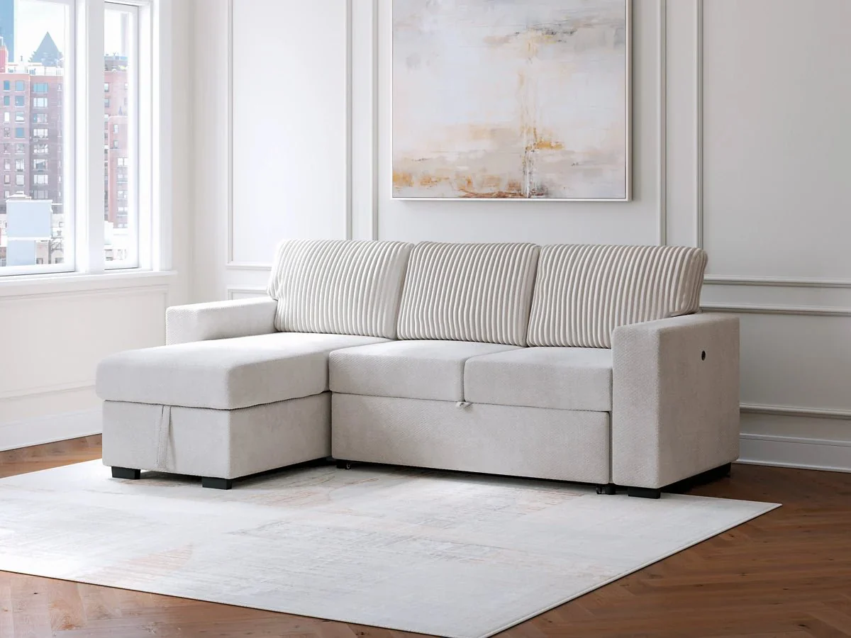 Poppleton 2-Piece Sectional with Pop Up Sleeper and Chaise - Image 2