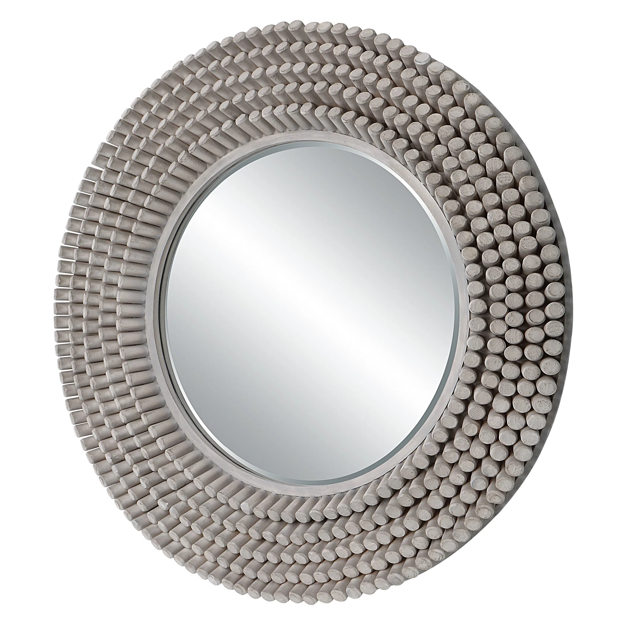 Portside Round Mirror, Gray - Image 5