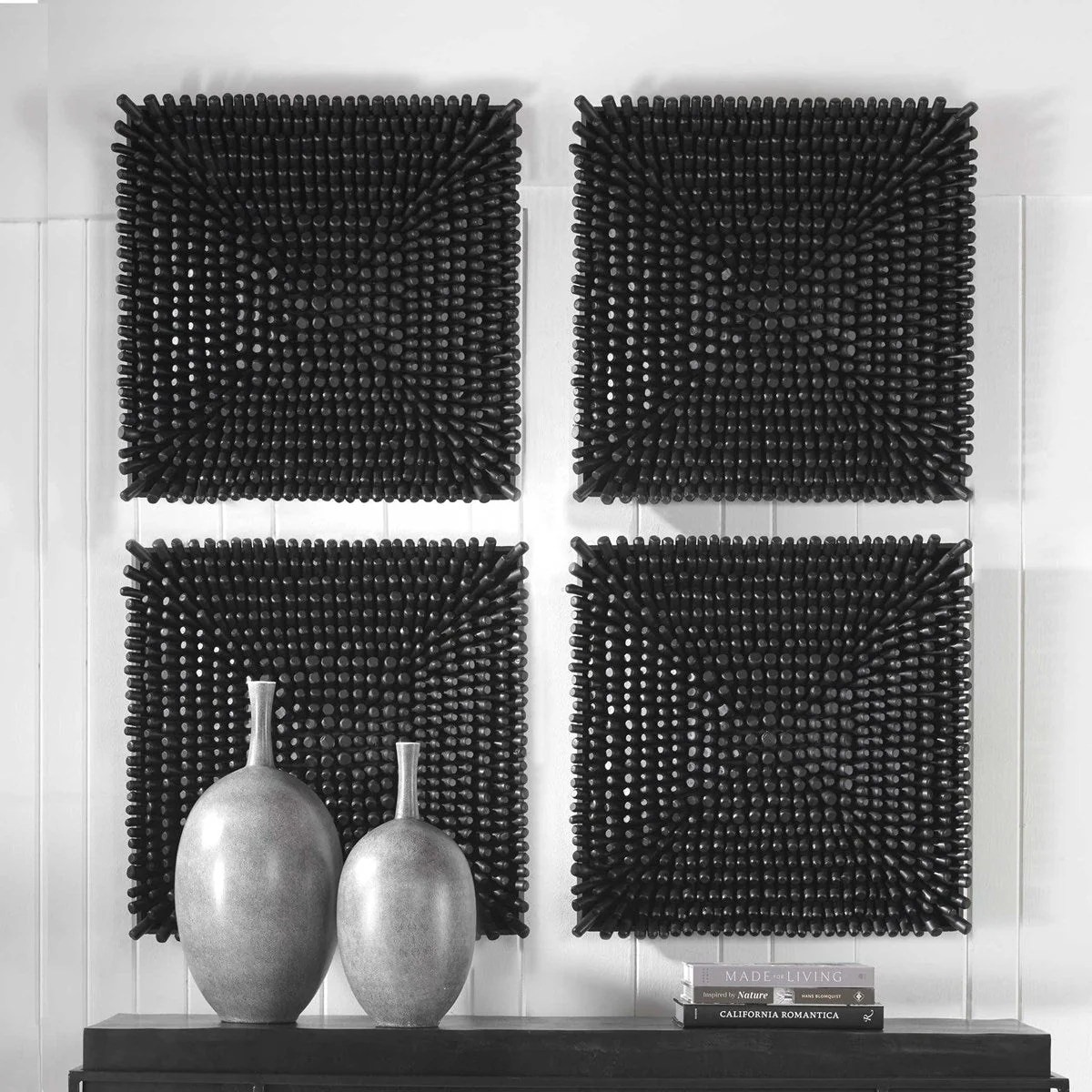 Portside Wood Wall Panel, Black - Image 2
