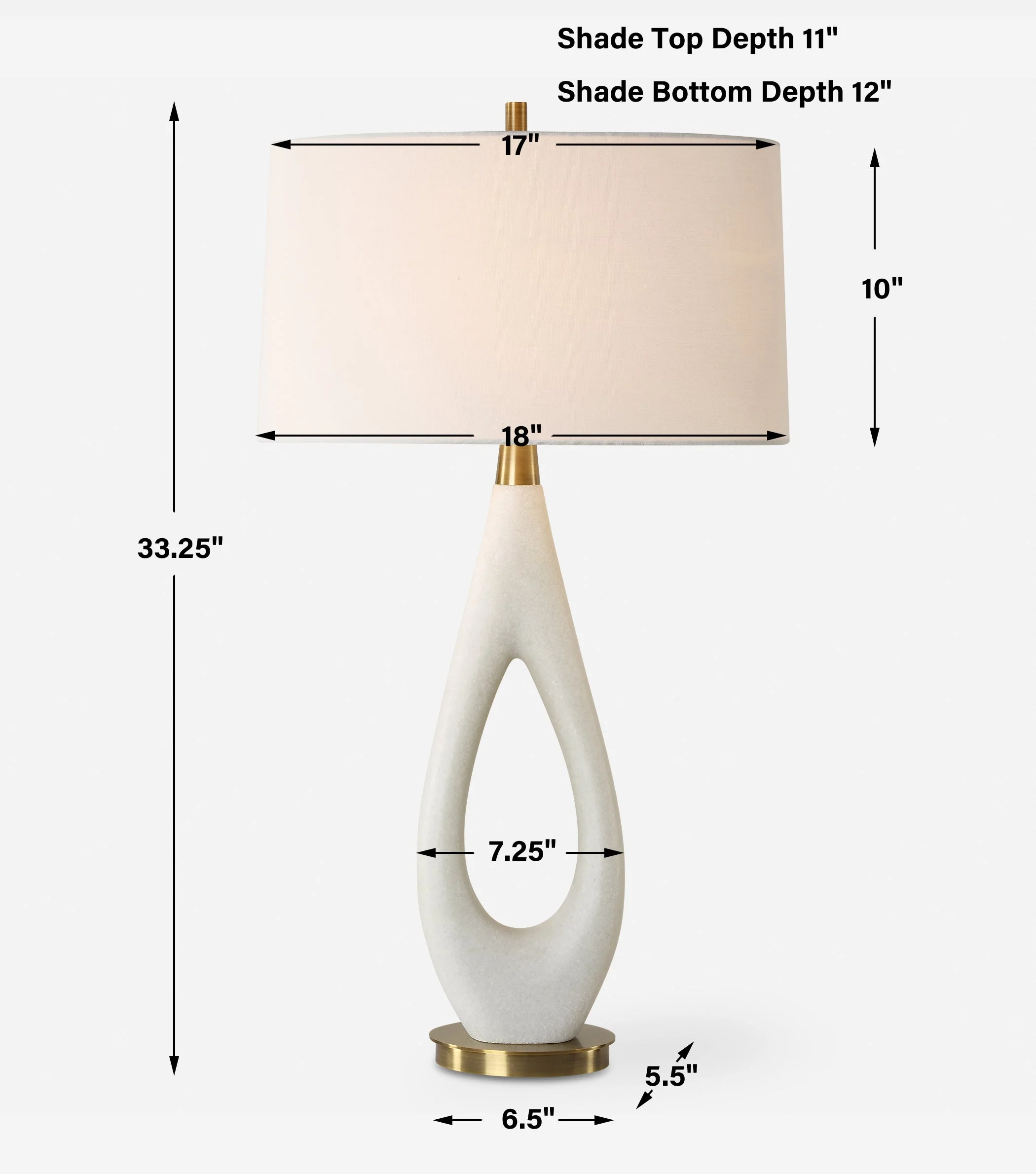 Promenade White Table Lamp - Image 3
