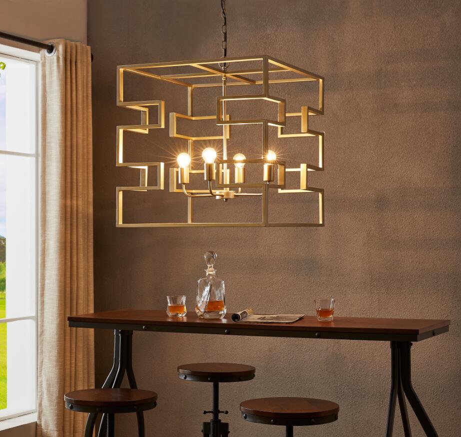 Puzzled Box Brass Leaf Finish Pendant Lamp|CVPDA103 - Image 2
