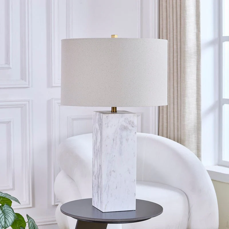 Quartz Grey Marble Table Lamp - Image 2