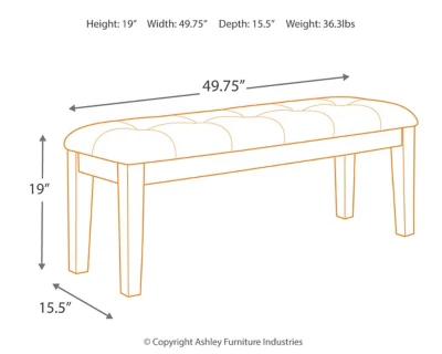 Ralene Dining Bench - Image 4