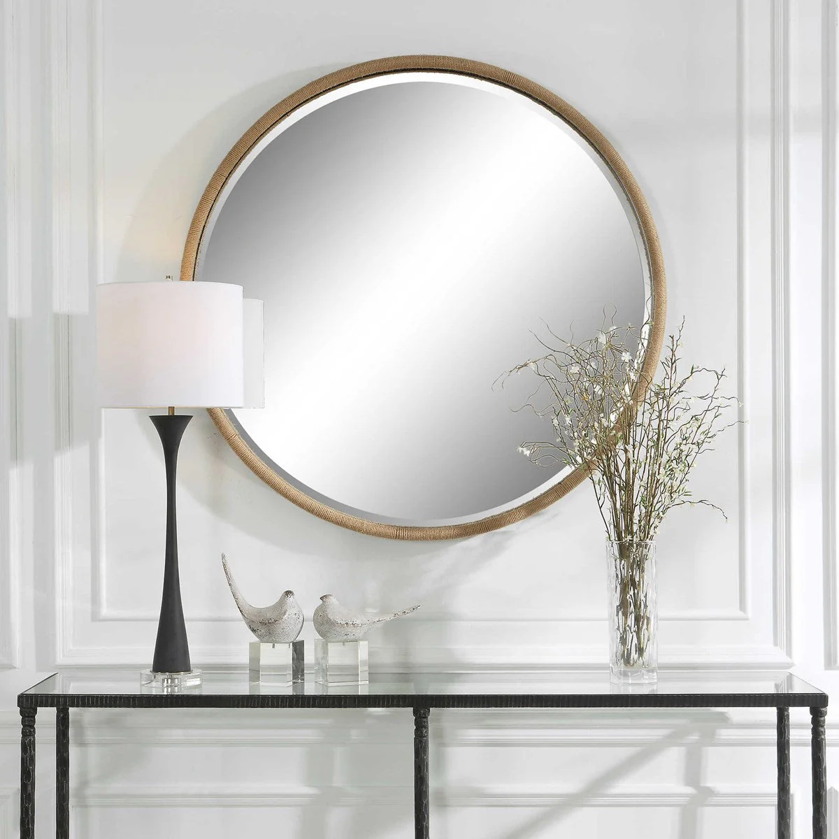 Ranchero Round Mirror, Natural - Image 2