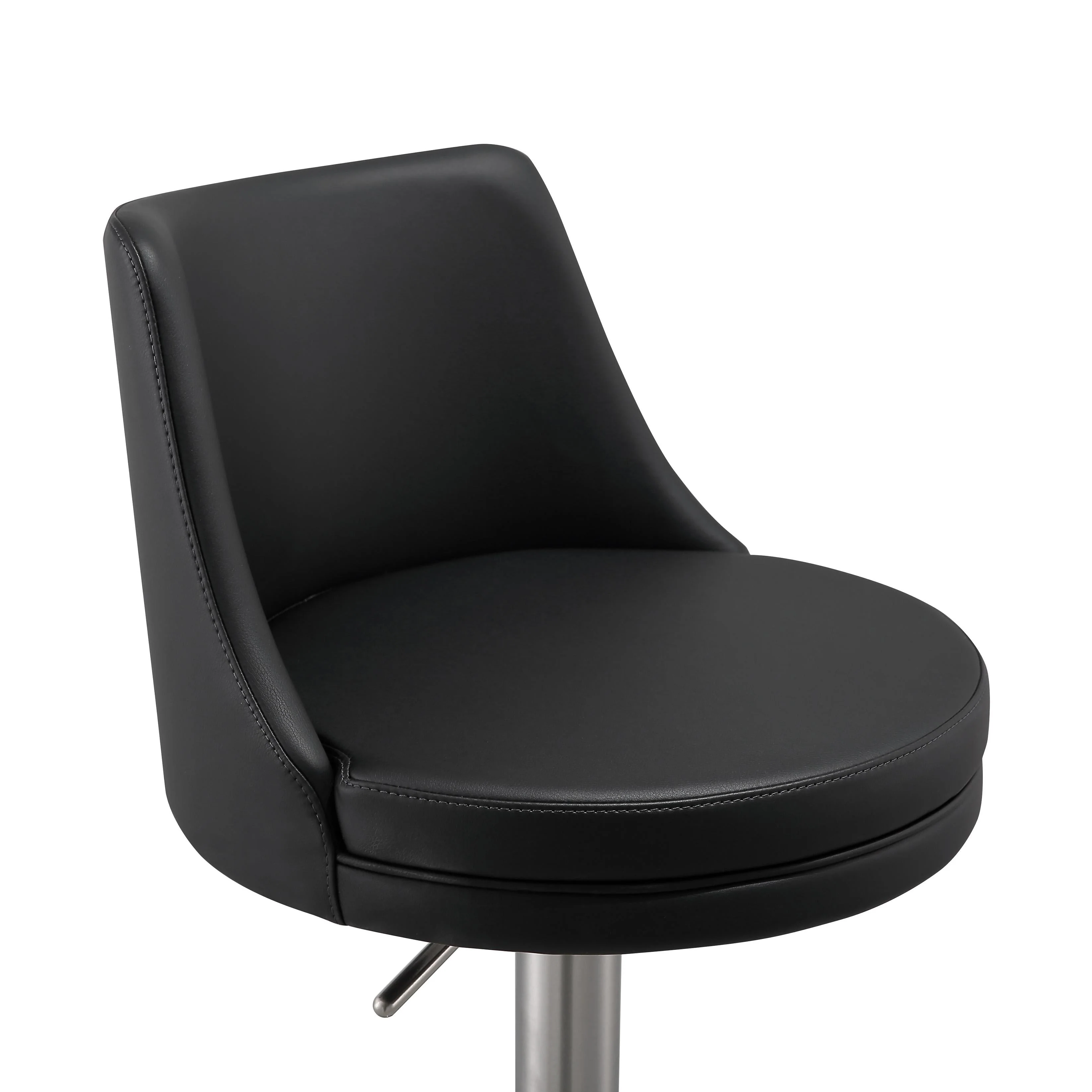 Reagan Black and Silver Adjustable Stool - Image 6