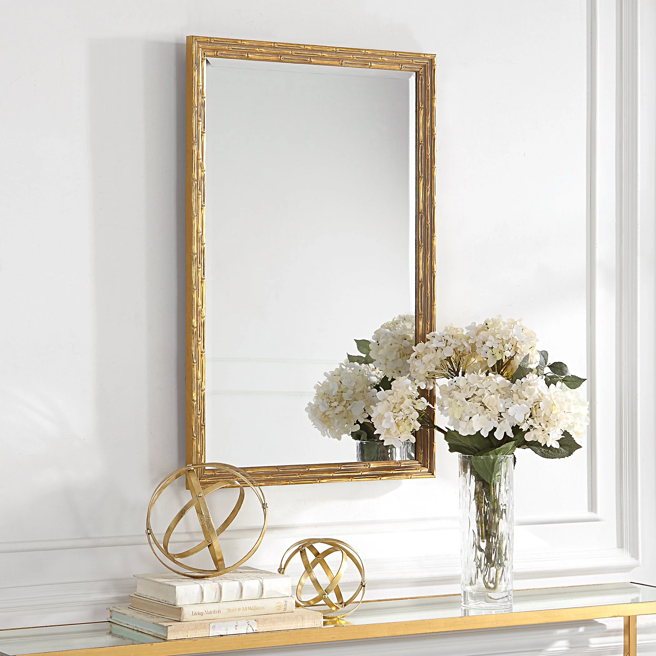 Rectangular mirror, gold - Image 4
