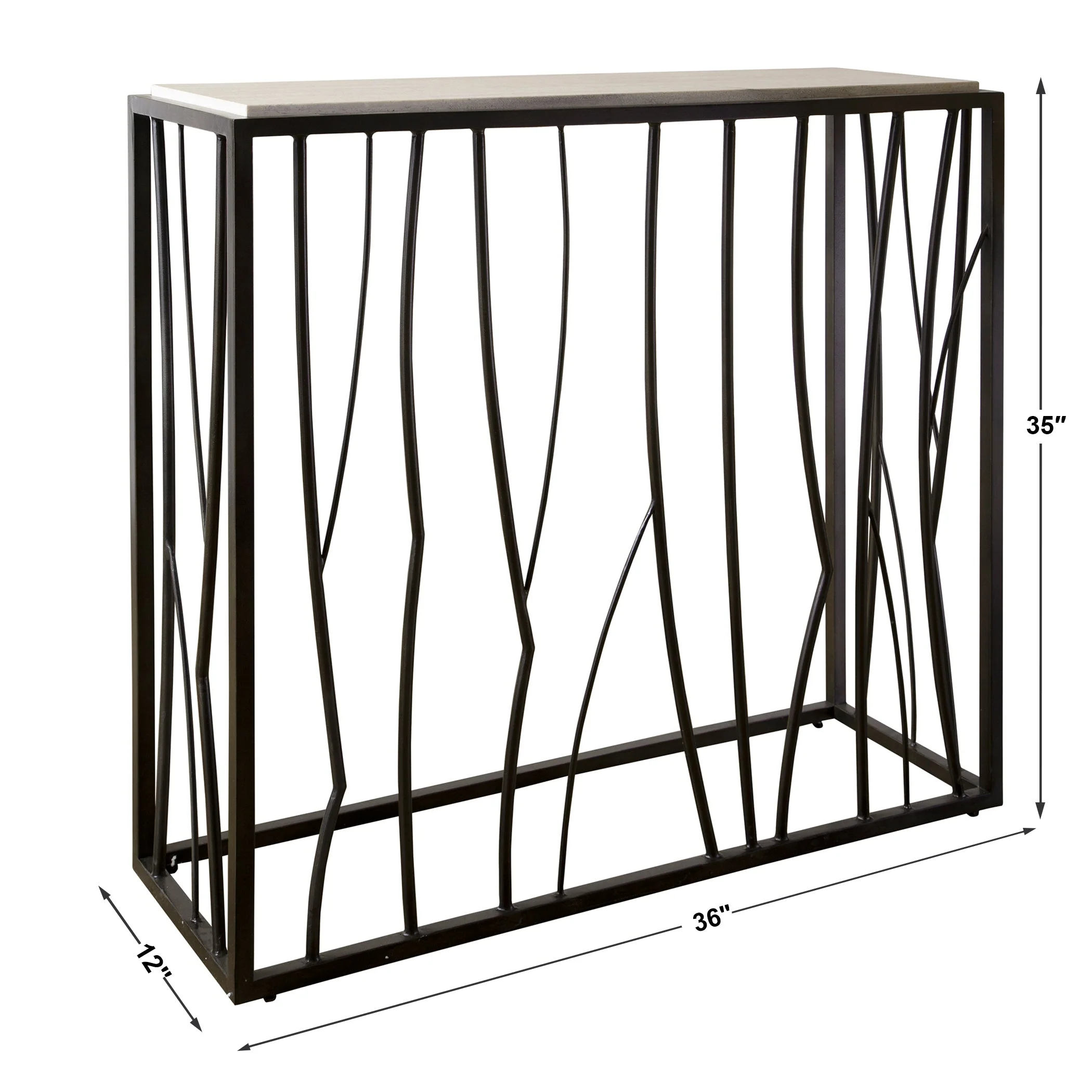 Reed Console Table, 2 Cartons - Image 3