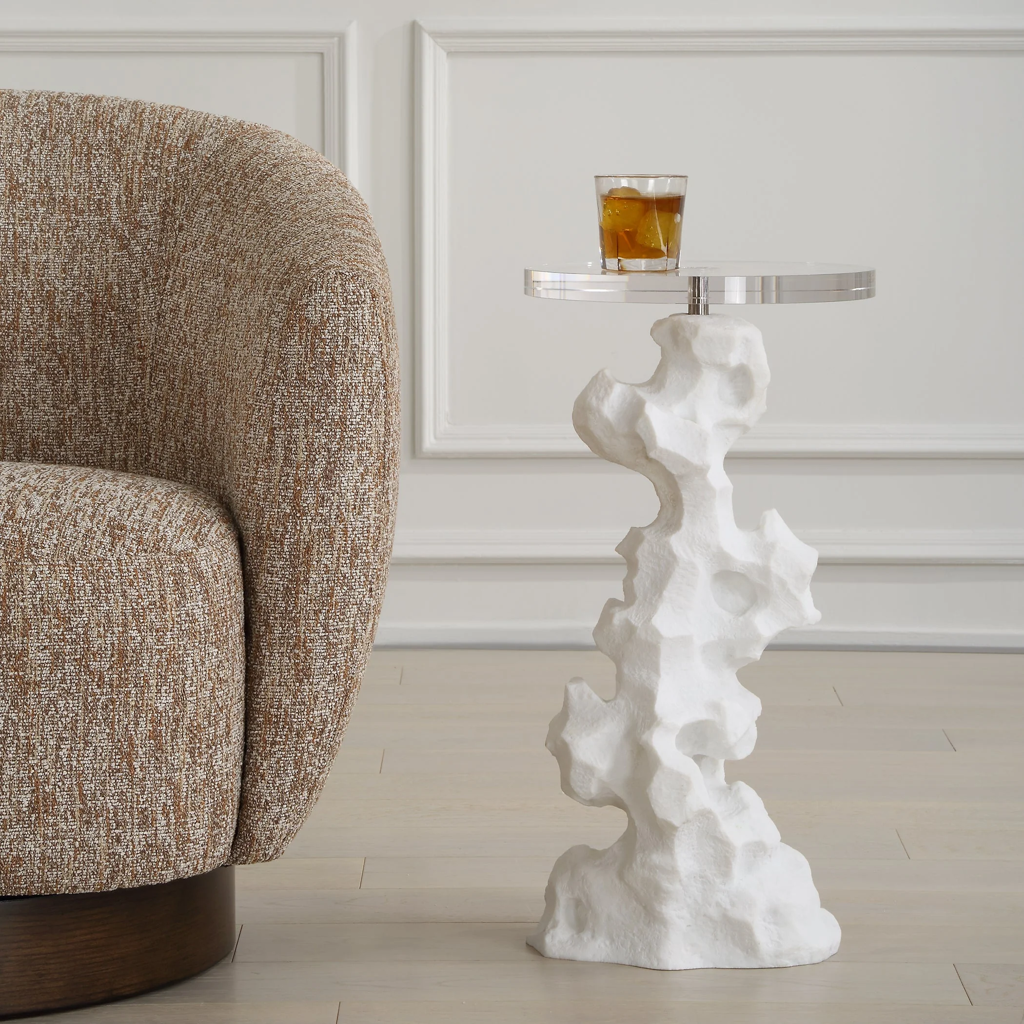 Remnant White Stone Drink Table - Image 2
